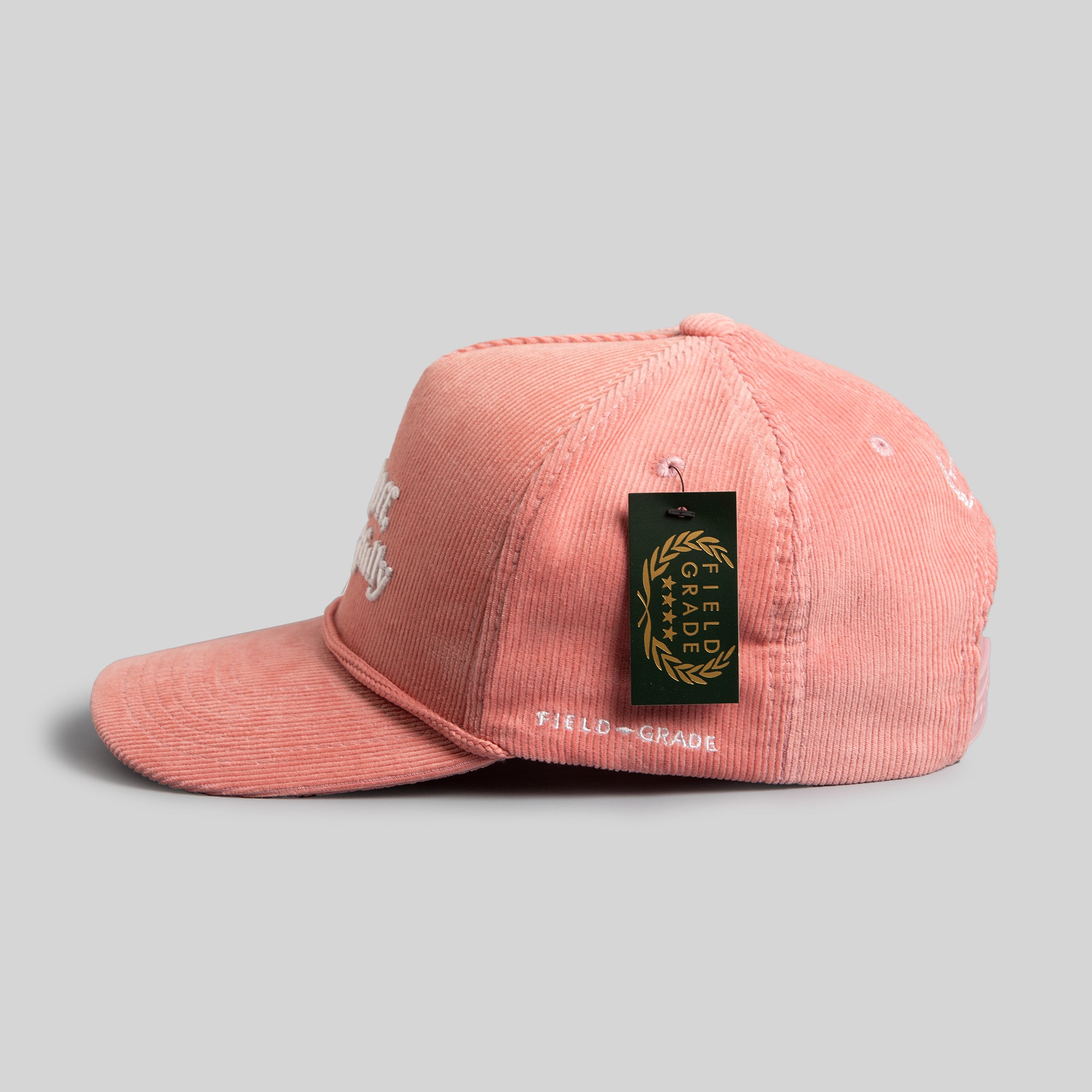 RESPECTFULLY ROSE PINK CORDUROY TRUCKER HAT