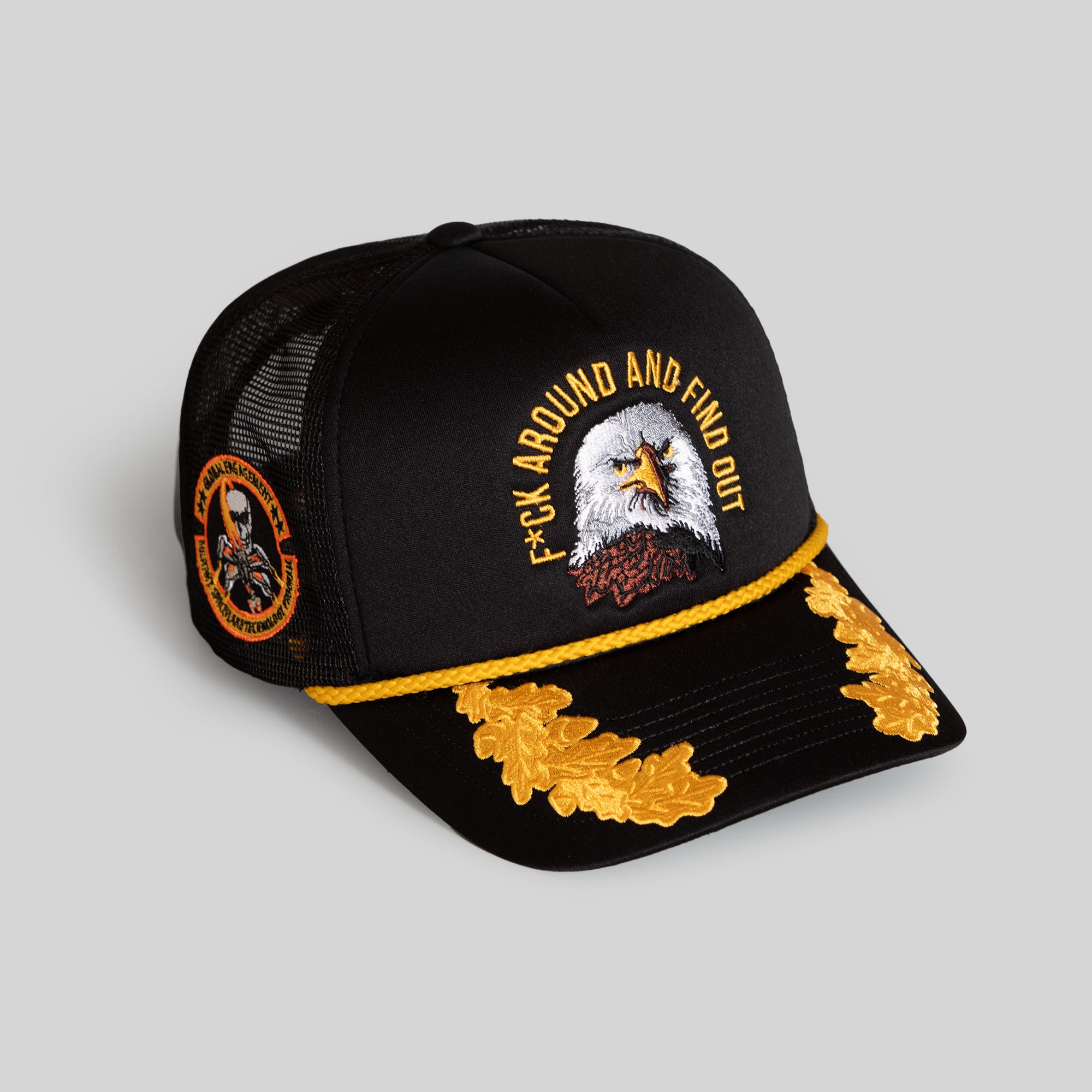 F*CK AROUND AND FIND OUT BLACK FOAM TRUCKER