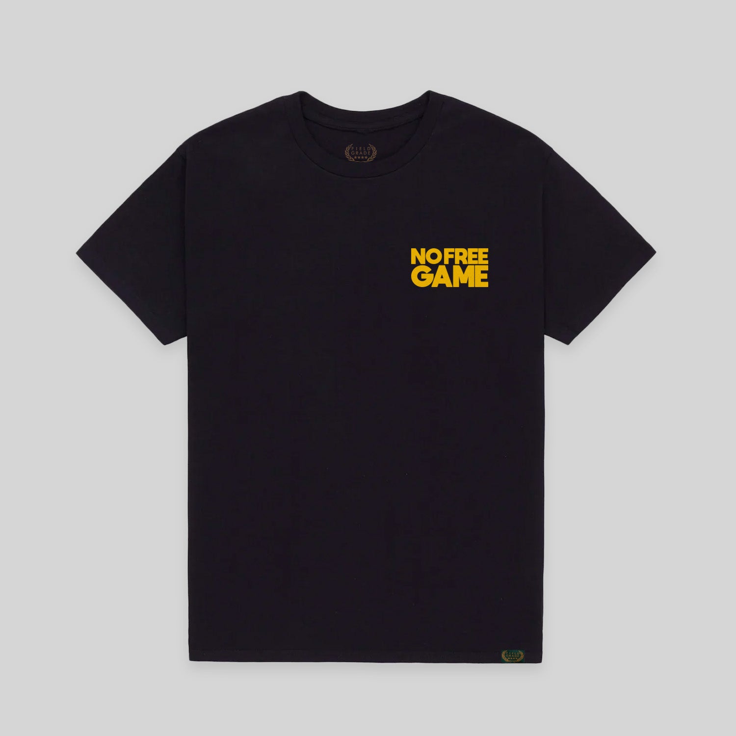 NO FREE GAME BLACK COTTON TEE