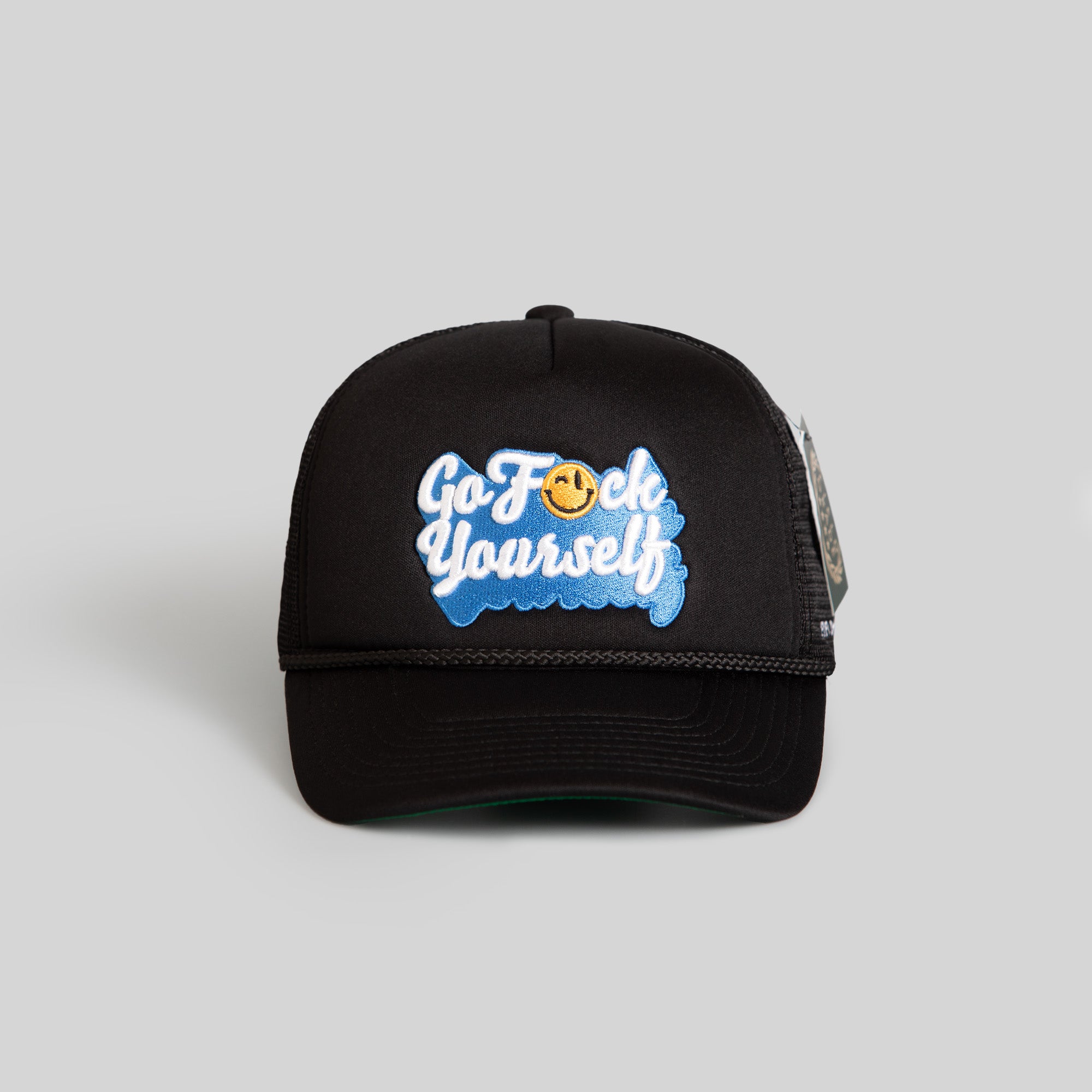 GO F*CK YOURSELF BLACK TRUCKER HAT
