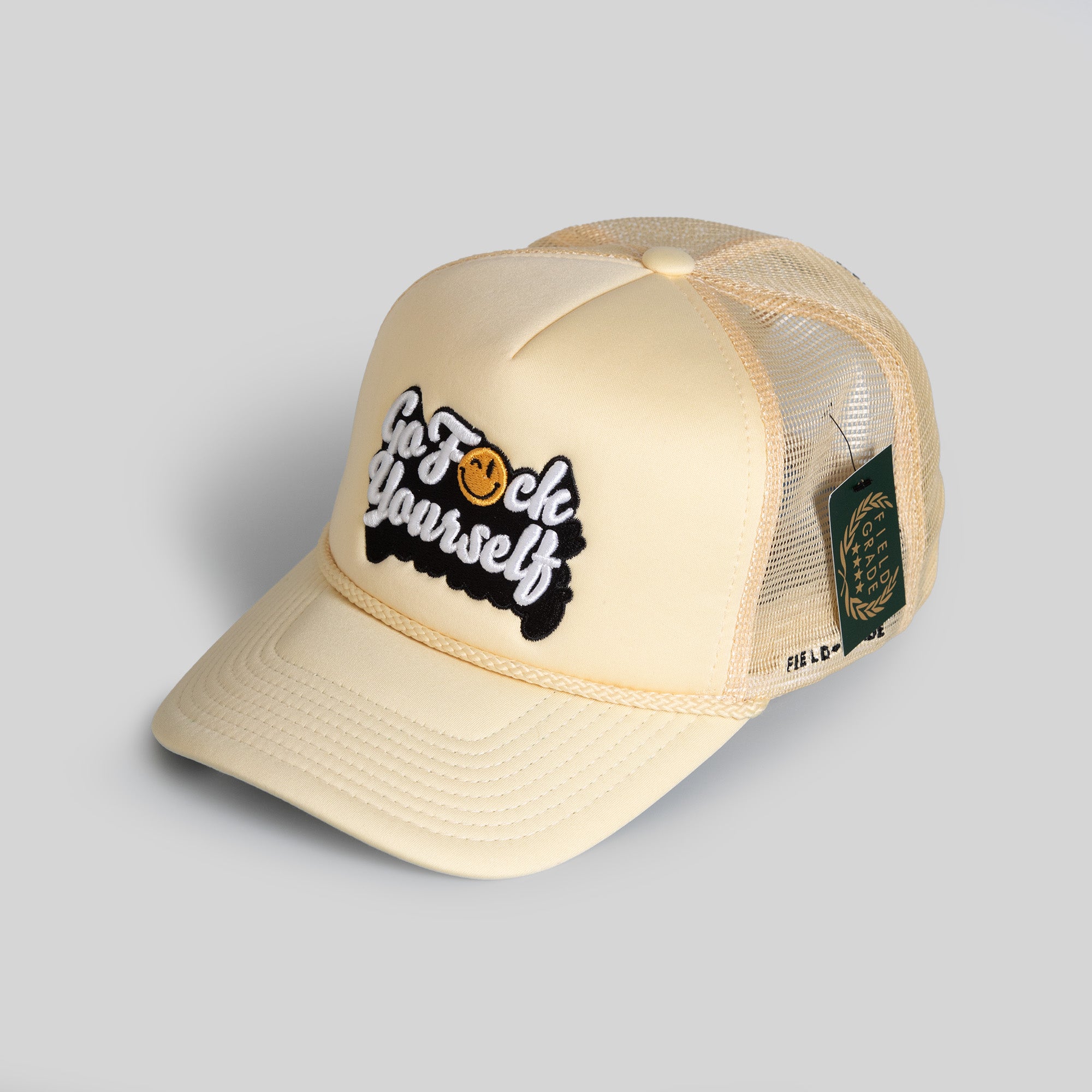 GO F*CK YOURSELF SAND TRUCKER HAT