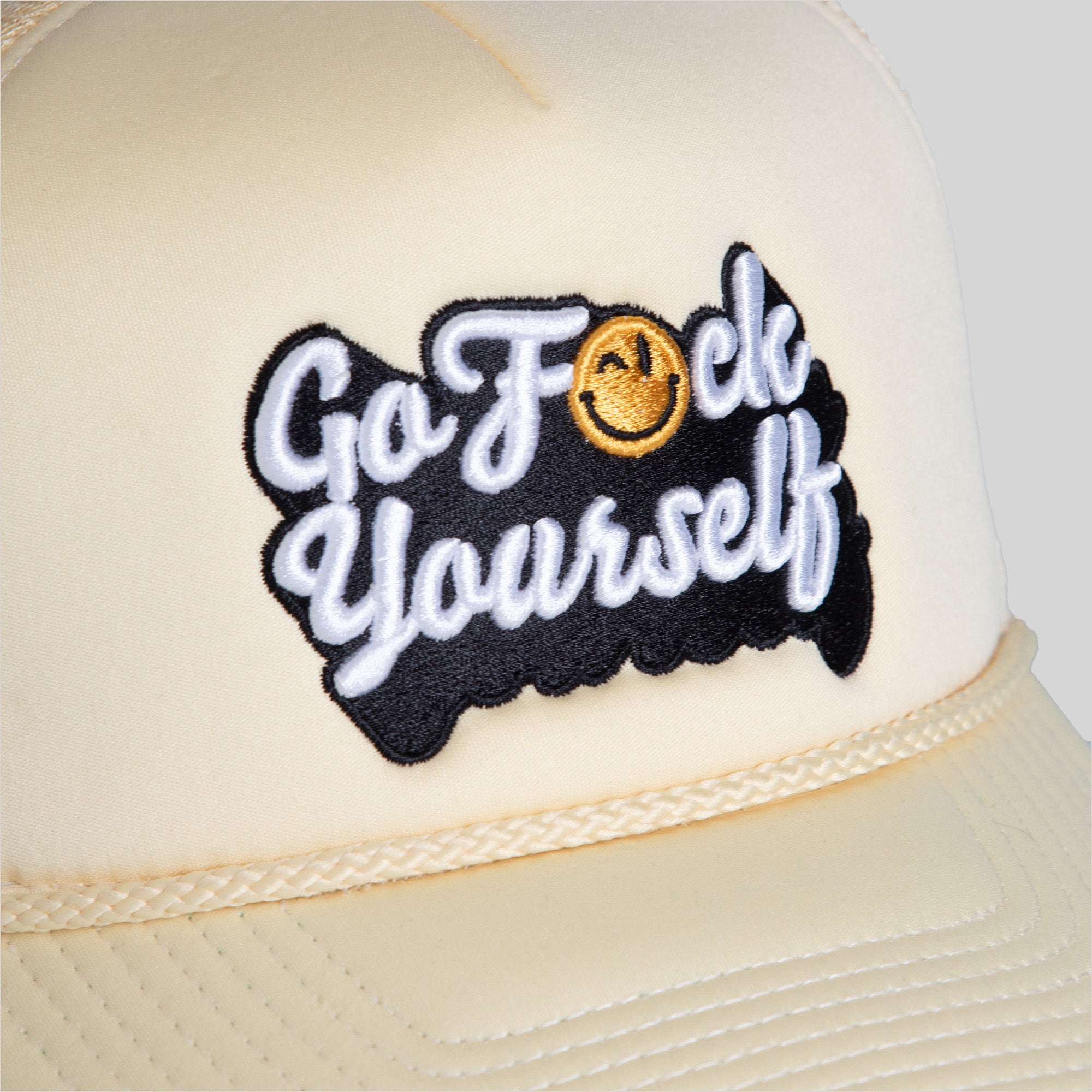GO F*CK YOURSELF SAND TRUCKER HAT