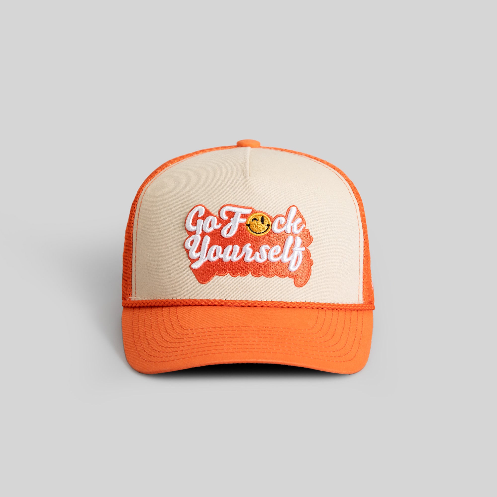 GO F*CK YOURSELF SAND CLAY TWILL MESH TRUCKER