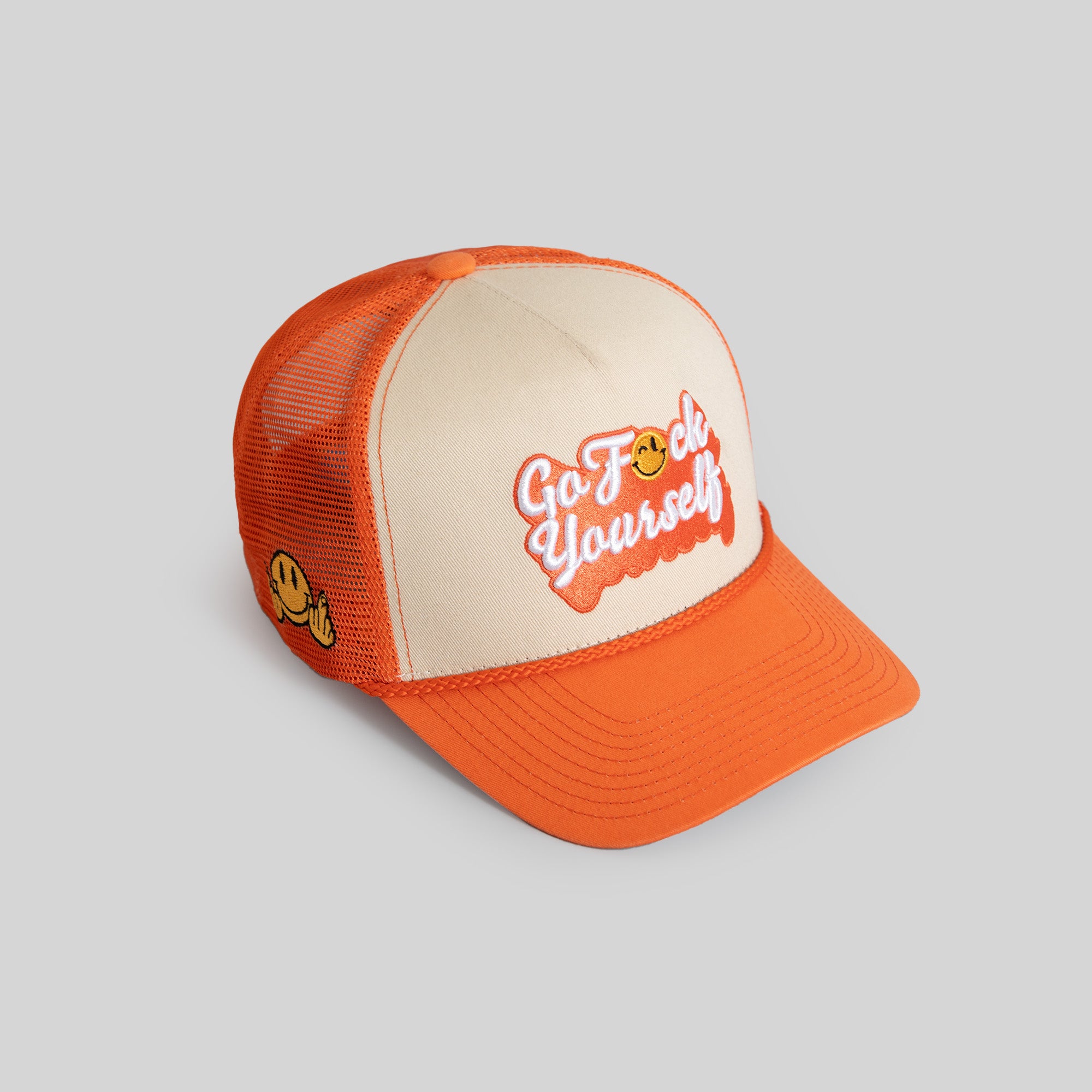 GO F*CK YOURSELF SAND CLAY TWILL MESH TRUCKER
