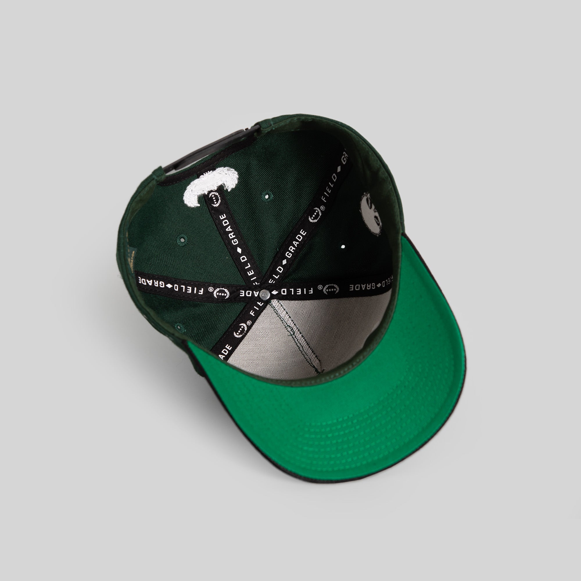 GOOD LUCK DON'T DIE EMERALD BLACK WOOL TRUCKER