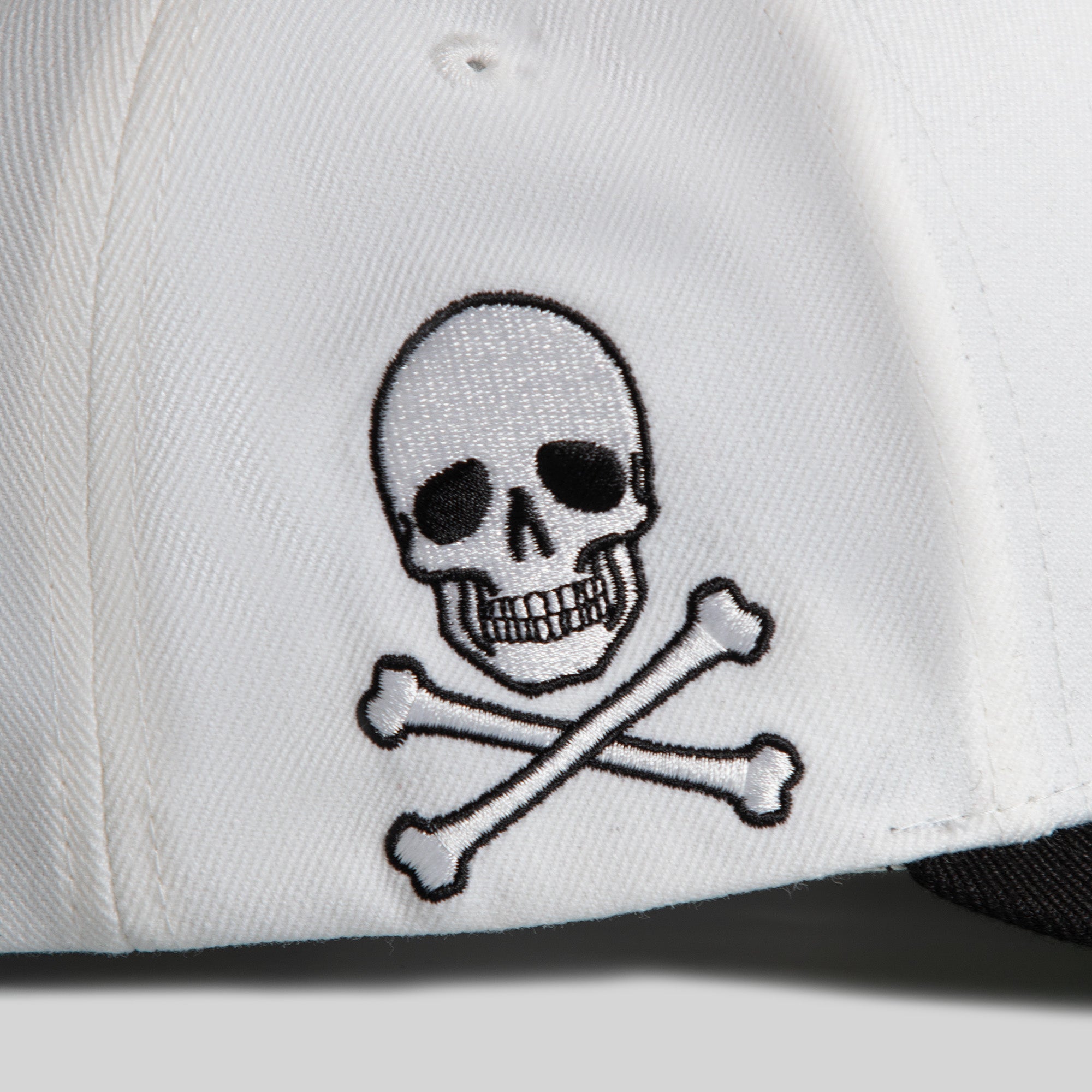 GOOD LUCK DON'T DIE OFF WHITE BLACK WOOL TRUCKER