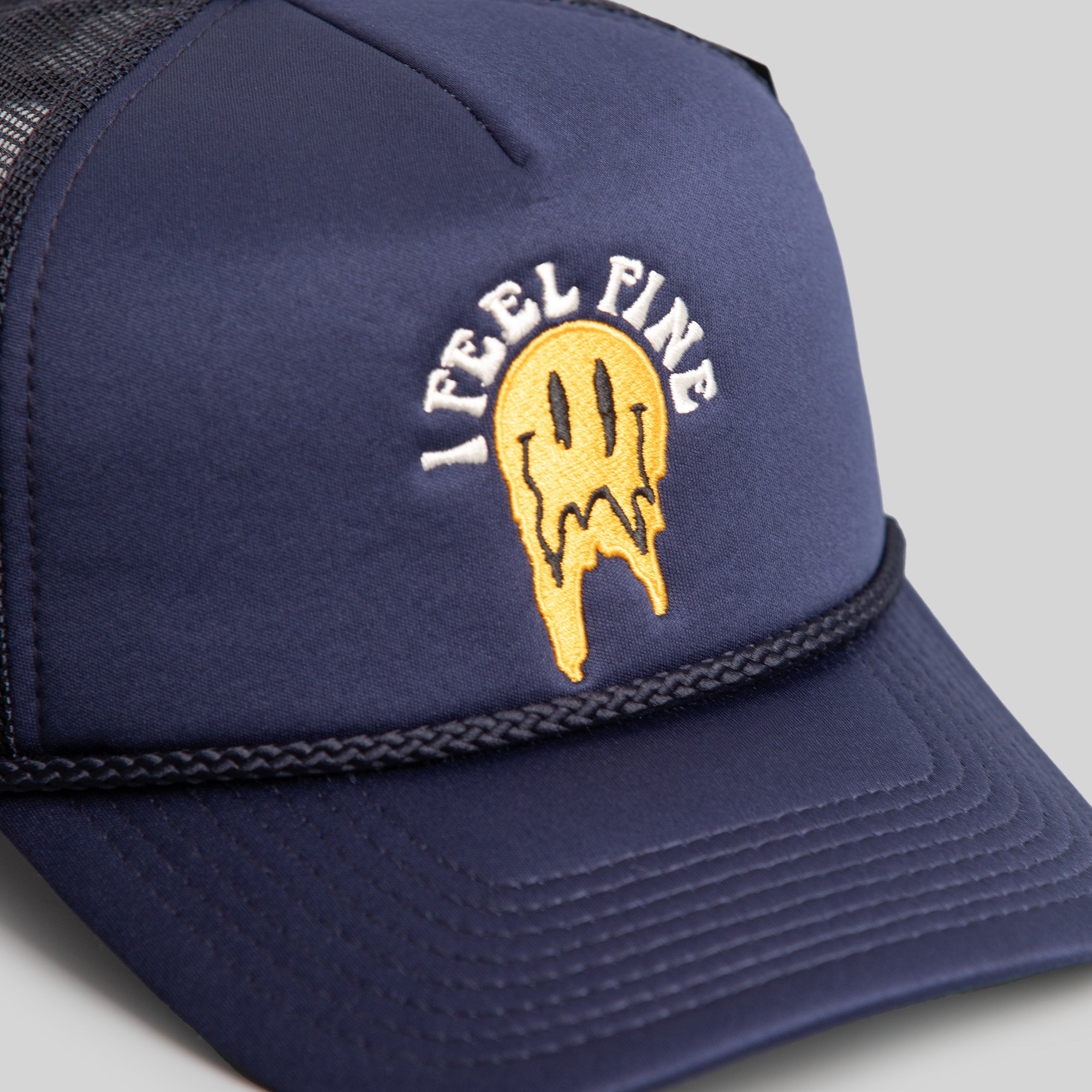 I FEEL FINE DEEP NAVY TRUCKER HAT
