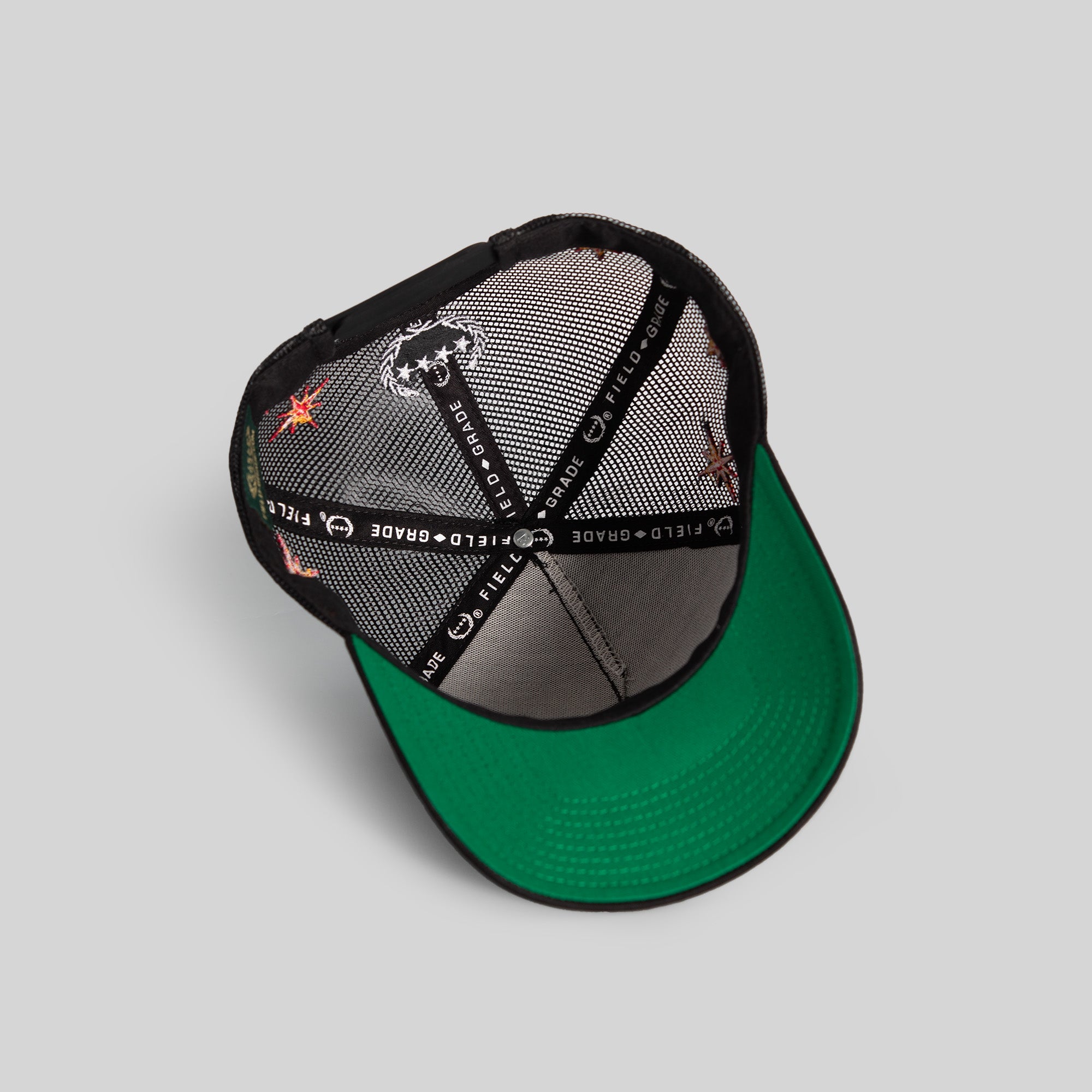 HIGH ROLLERS BLACK TWILL MESH TRUCKER