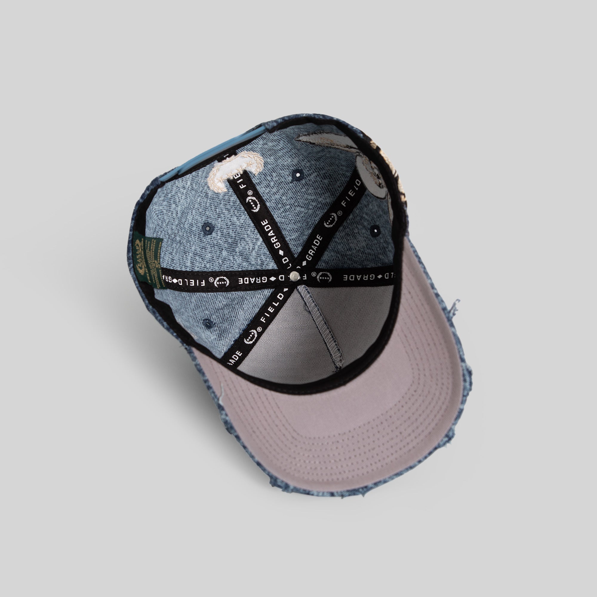 HOLY GRAIL BLUE DISTRESSED DENIM TRUCKER