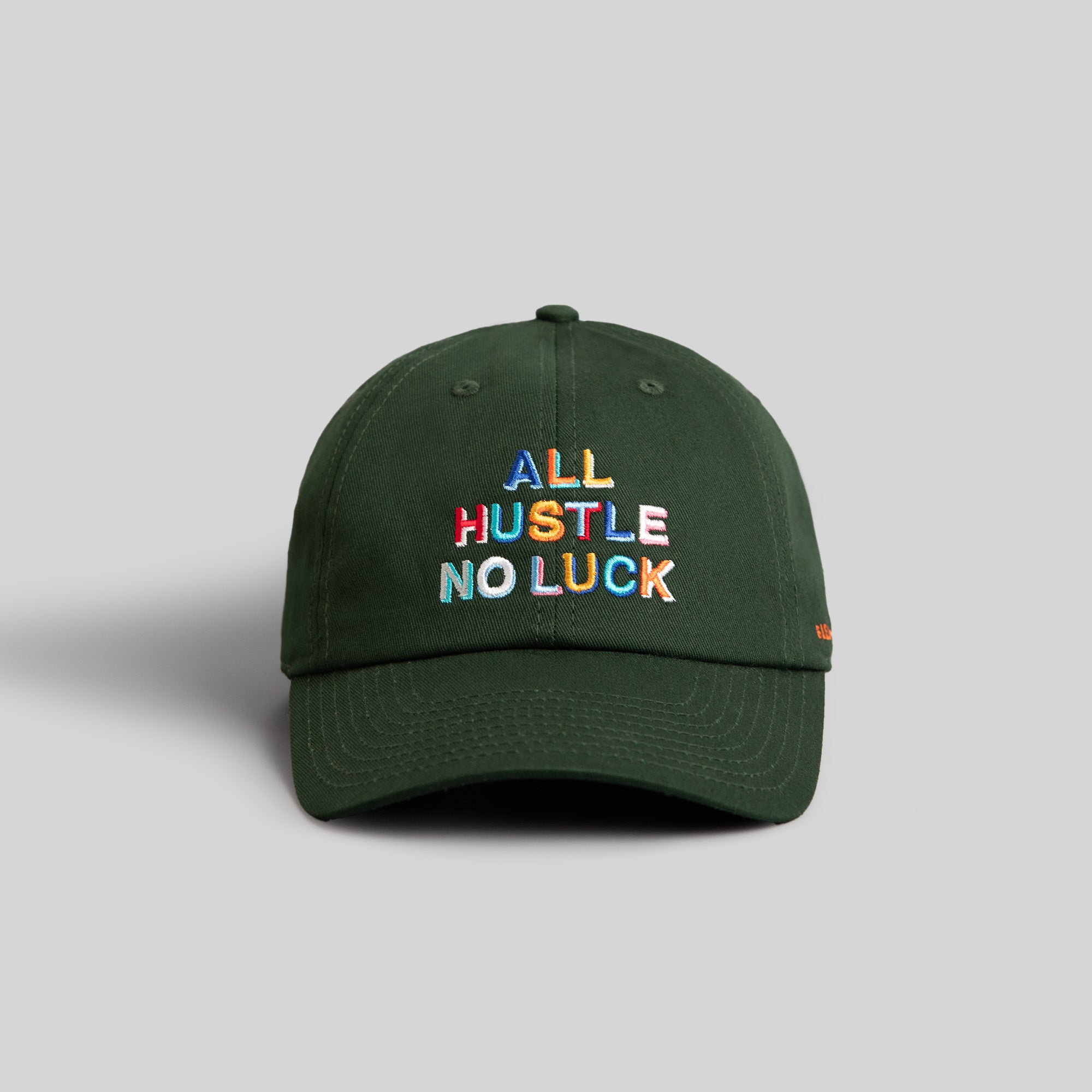 ALL HUSTLE NO LUCK FG GREEN RELAXED FIT HAT
