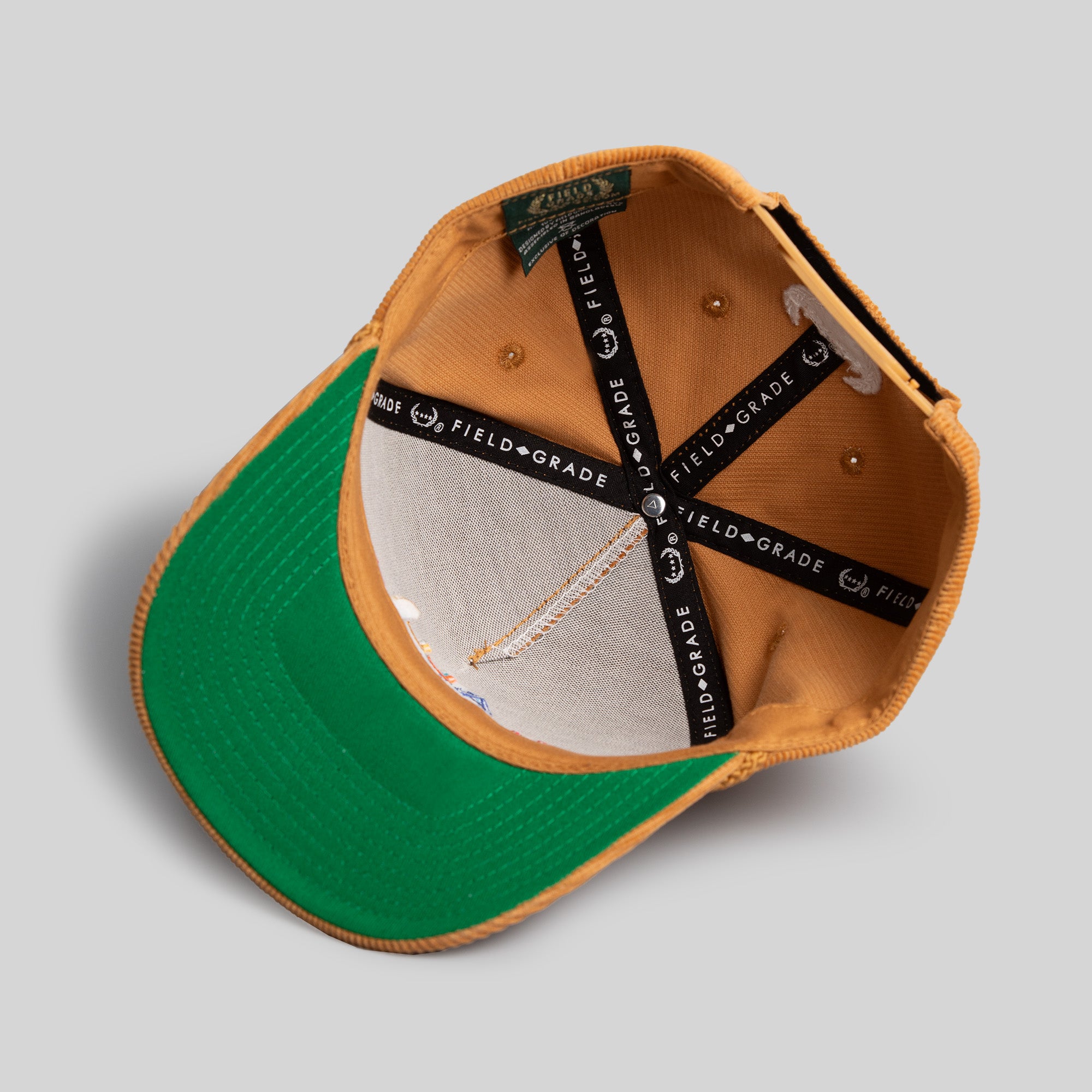 ALL HUSTLE NO LUCK WHEAT CORDUROY TRUCKER HAT
