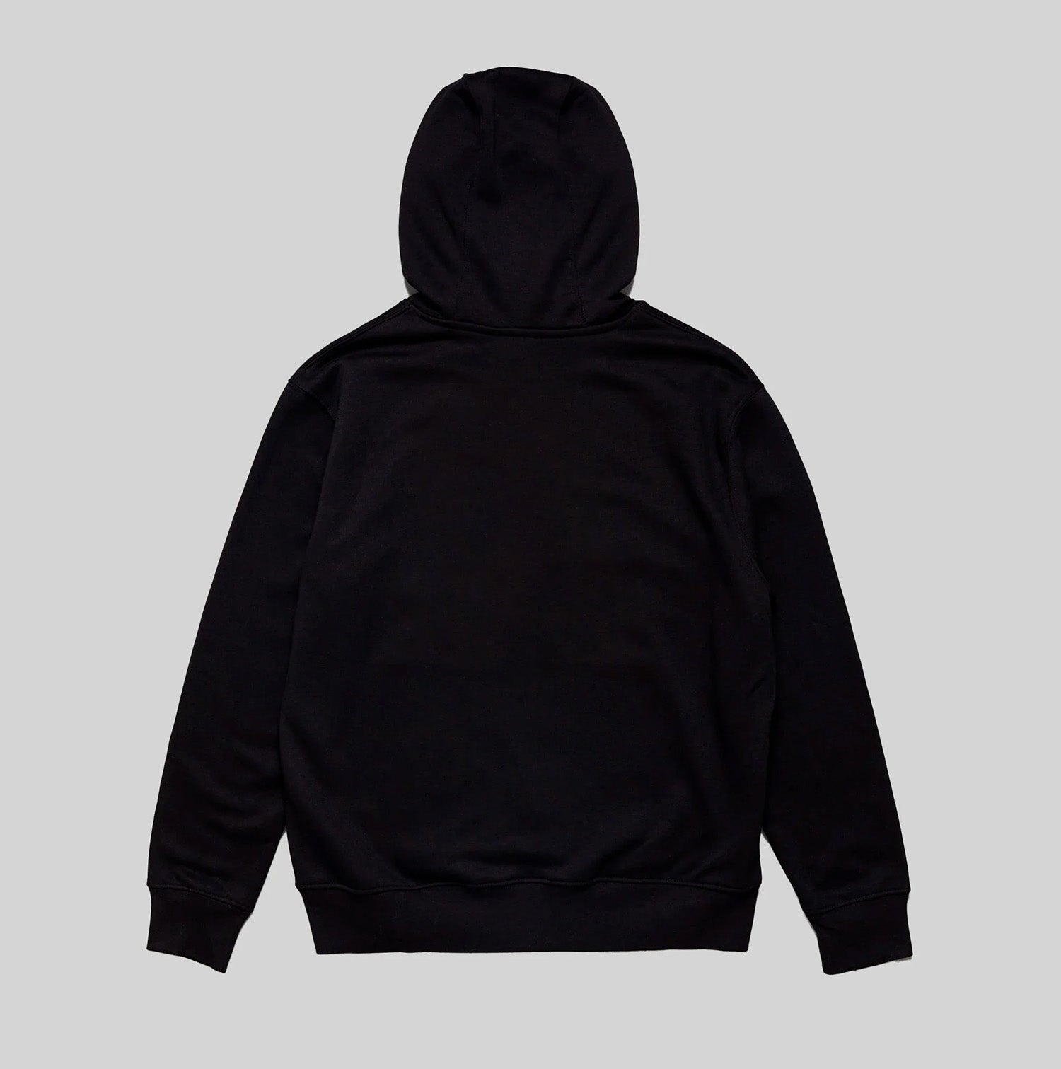 ALL HUSTLE NO LUCK FRONT LOGO BLACK POLY COTTON HOODIE