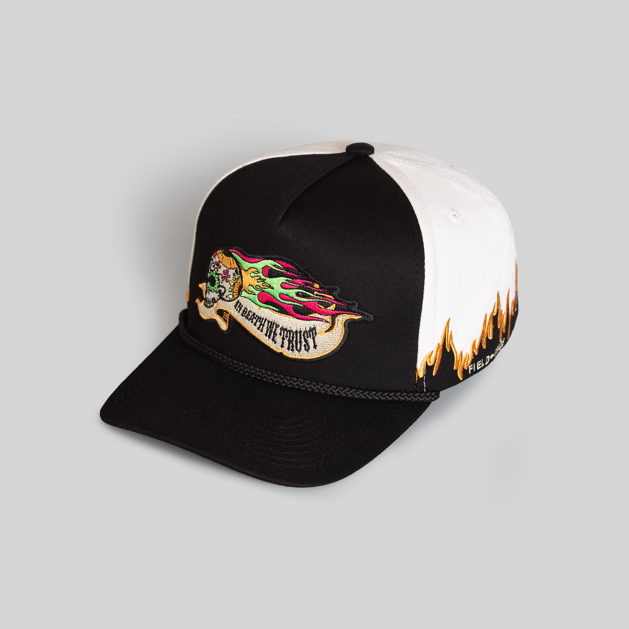 IN DEATH BLACK TWILL TRUCKER HAT