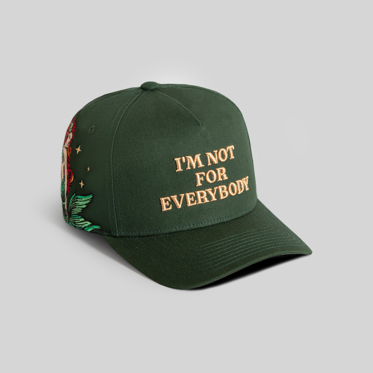 DON T ASK AMANDA Khaki Green Hello Sailor Festival Flat Cap DON main image 2