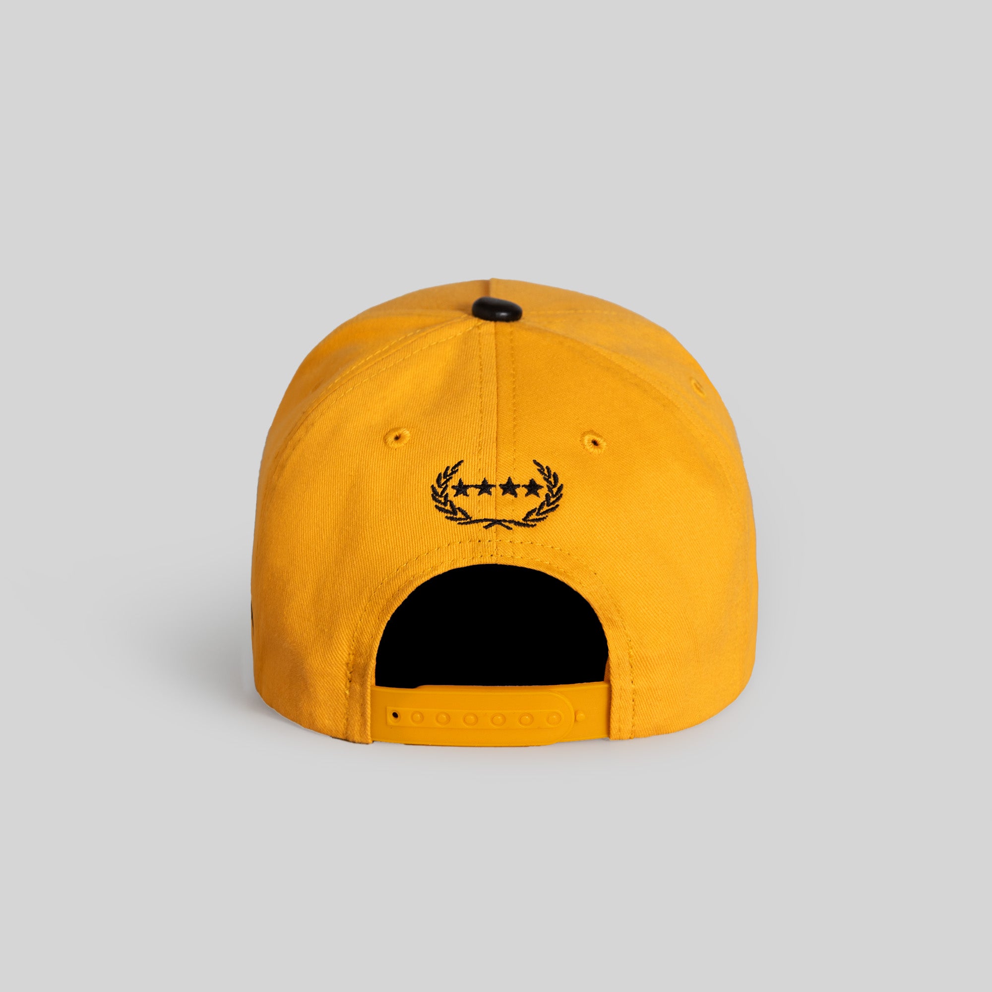 I'M NOT FOR EVERYBODY YELLOW GOLD BLACK TWILL LEATHER TRUCKER