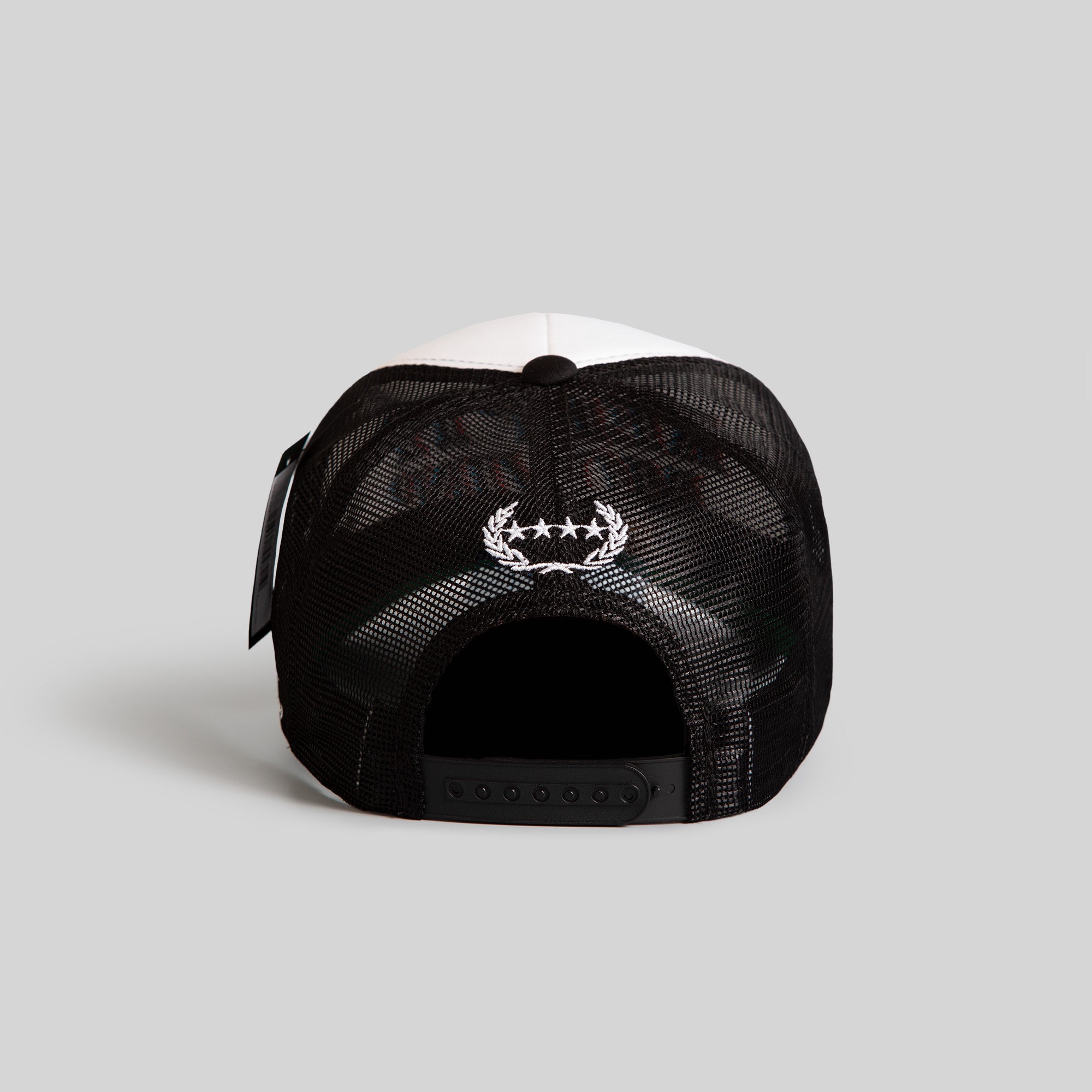 KEEP IT MOVIN' WHITE BLACK TRUCKER HAT