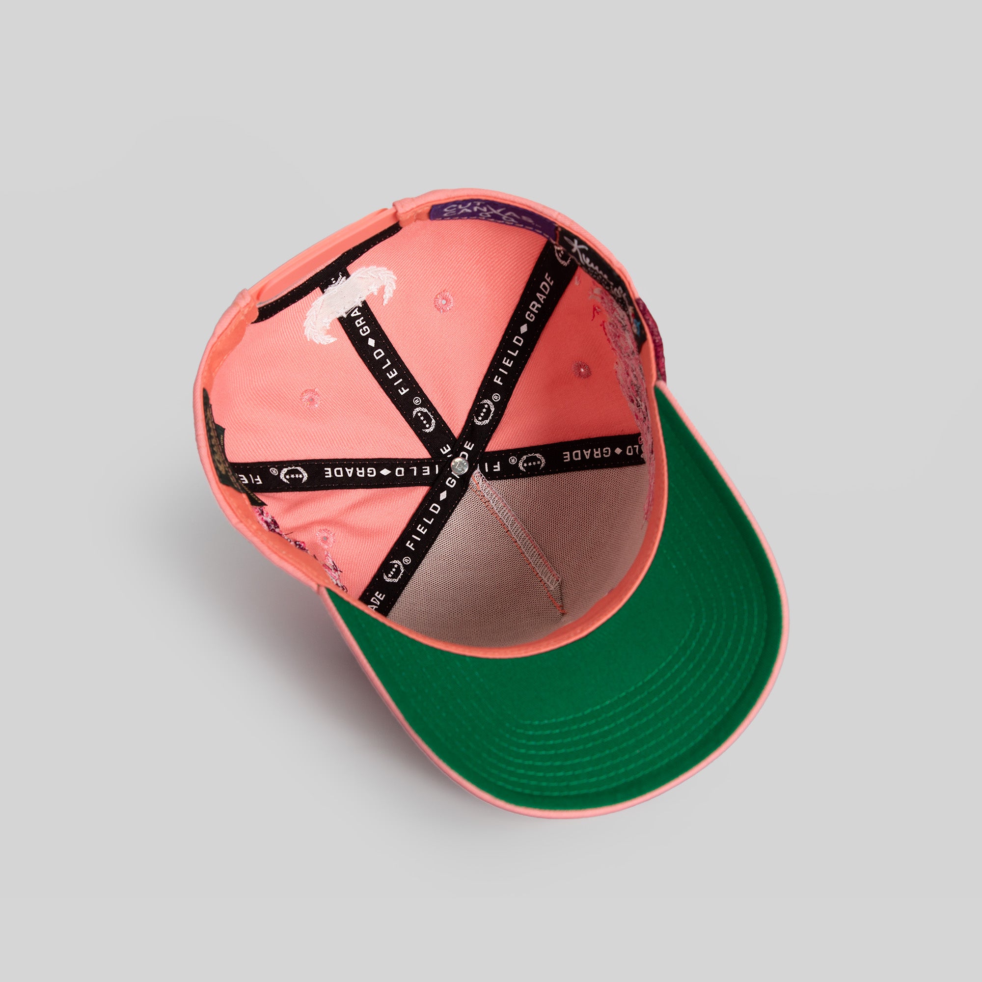 FIELD GRADE X KURVE STUDIO NY IS HEALING CHERRY BLOSSOM WOOL TRUCKER