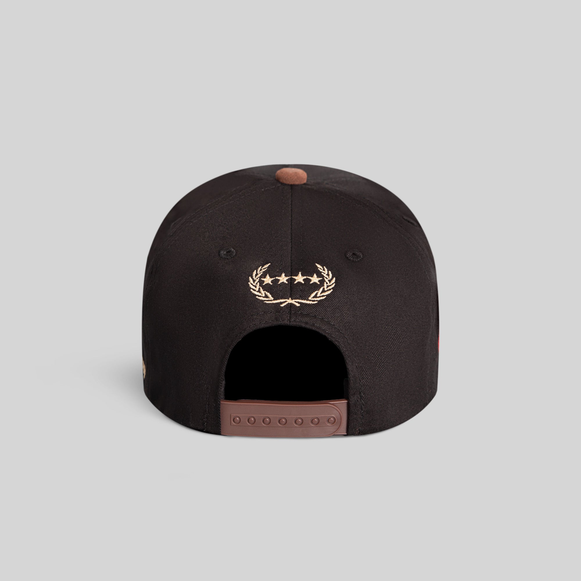 LEAVE YOUR FEELINGS BLACK MOCHA TWILL SUEDE TRUCKER