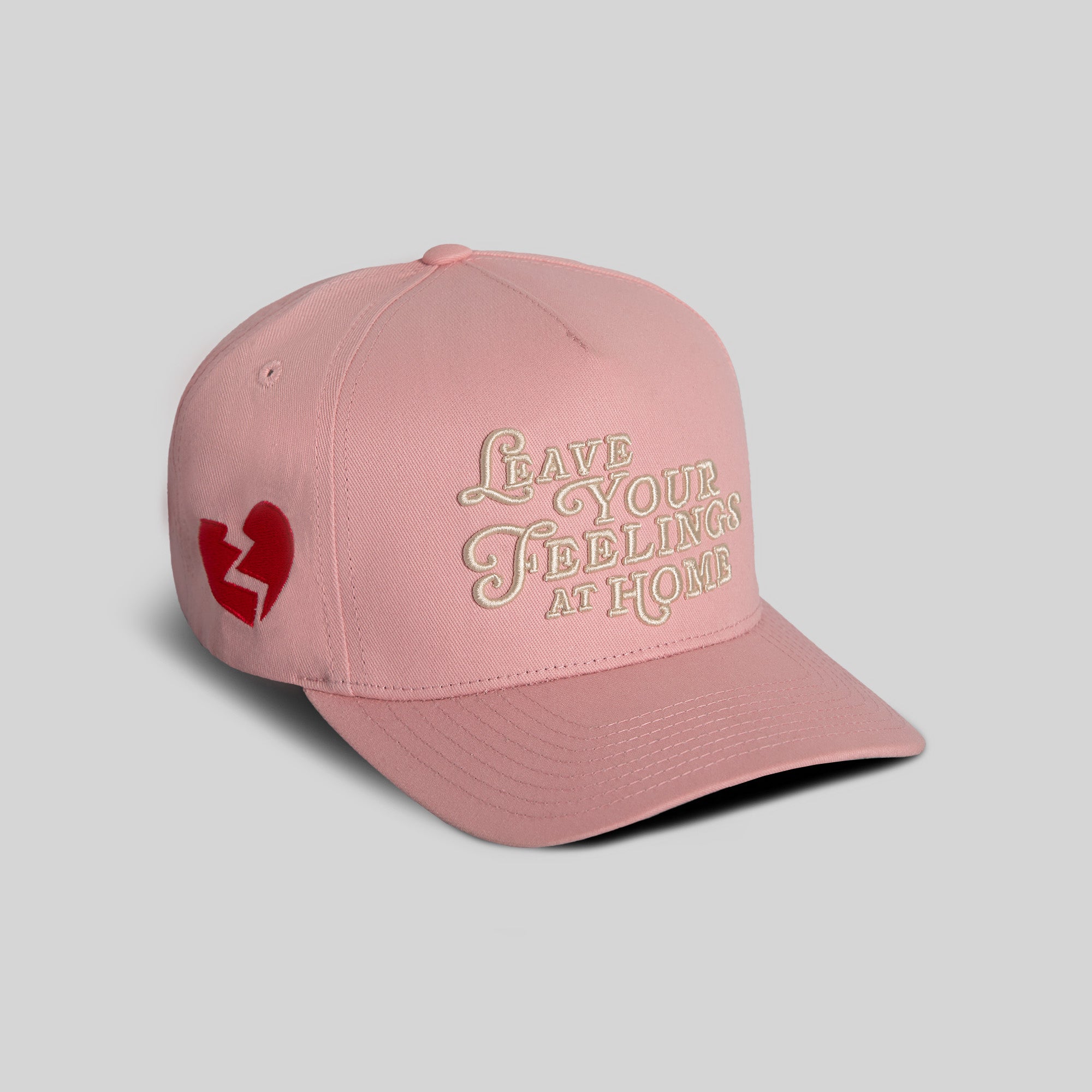 LEAVE YOUR FEELINGS ROSE WOOL TRUCKER