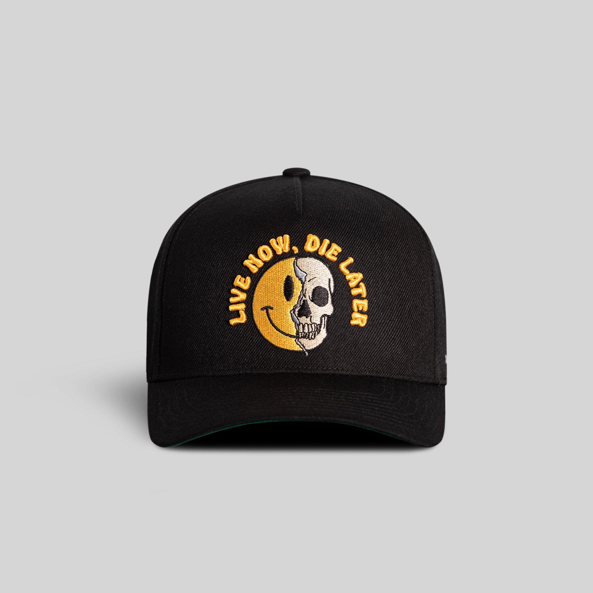 LIVE NOW DIE LATER BLACK WOOL TRUCKER