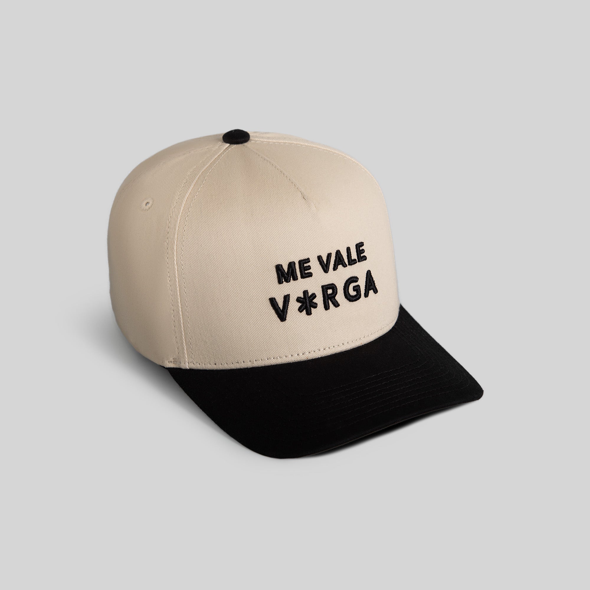 ME VALE OFF WHITE BLACK TWILL TRUCKER