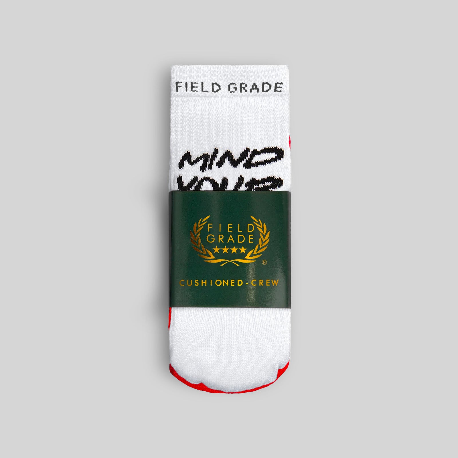 MIND YOUR BUSINESS BRED CUSHIONED CREW SOCK 3 PACK