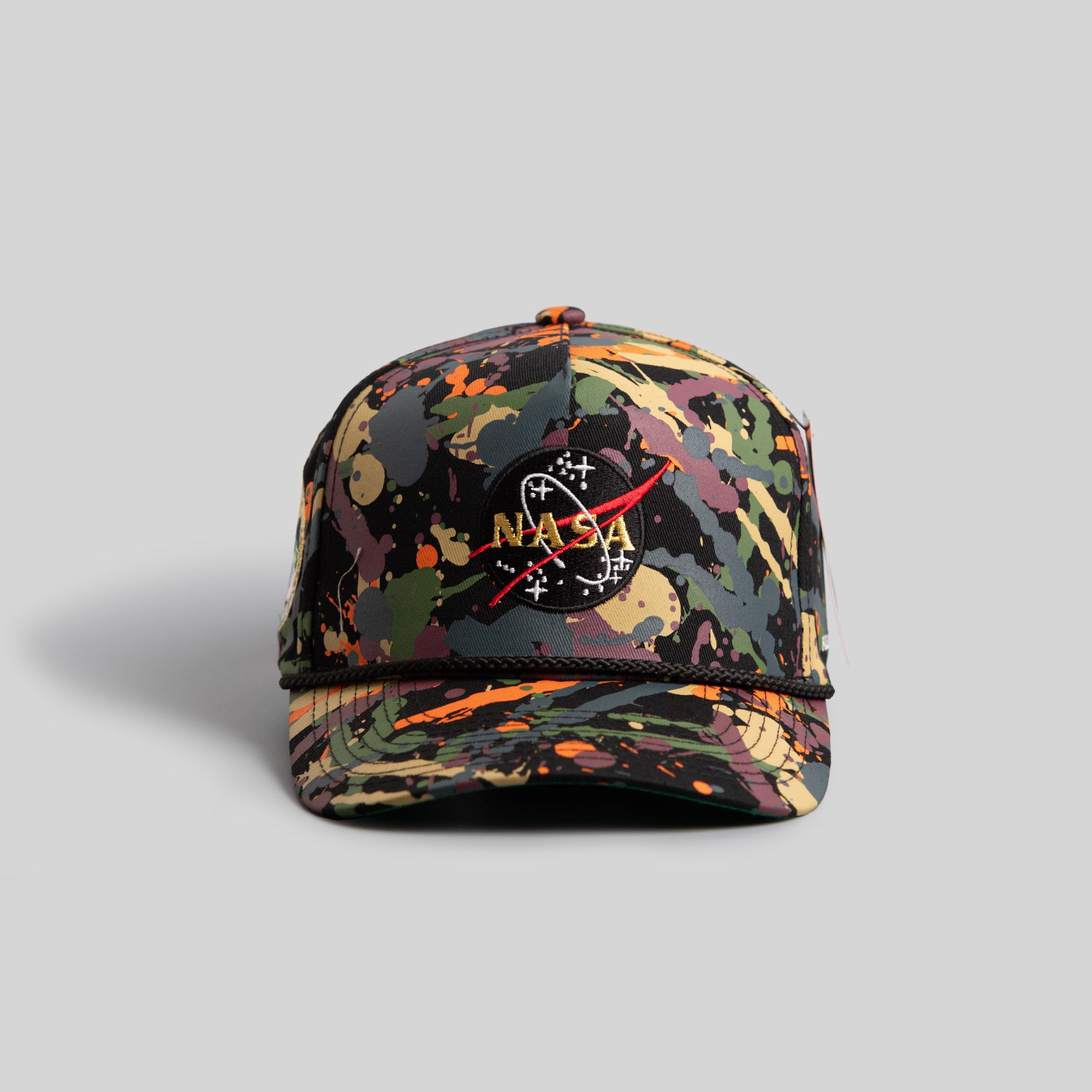 SKYLAB NASA 50TH ANNIVERSARY OLIVE SPLATTER TRUCKER HAT