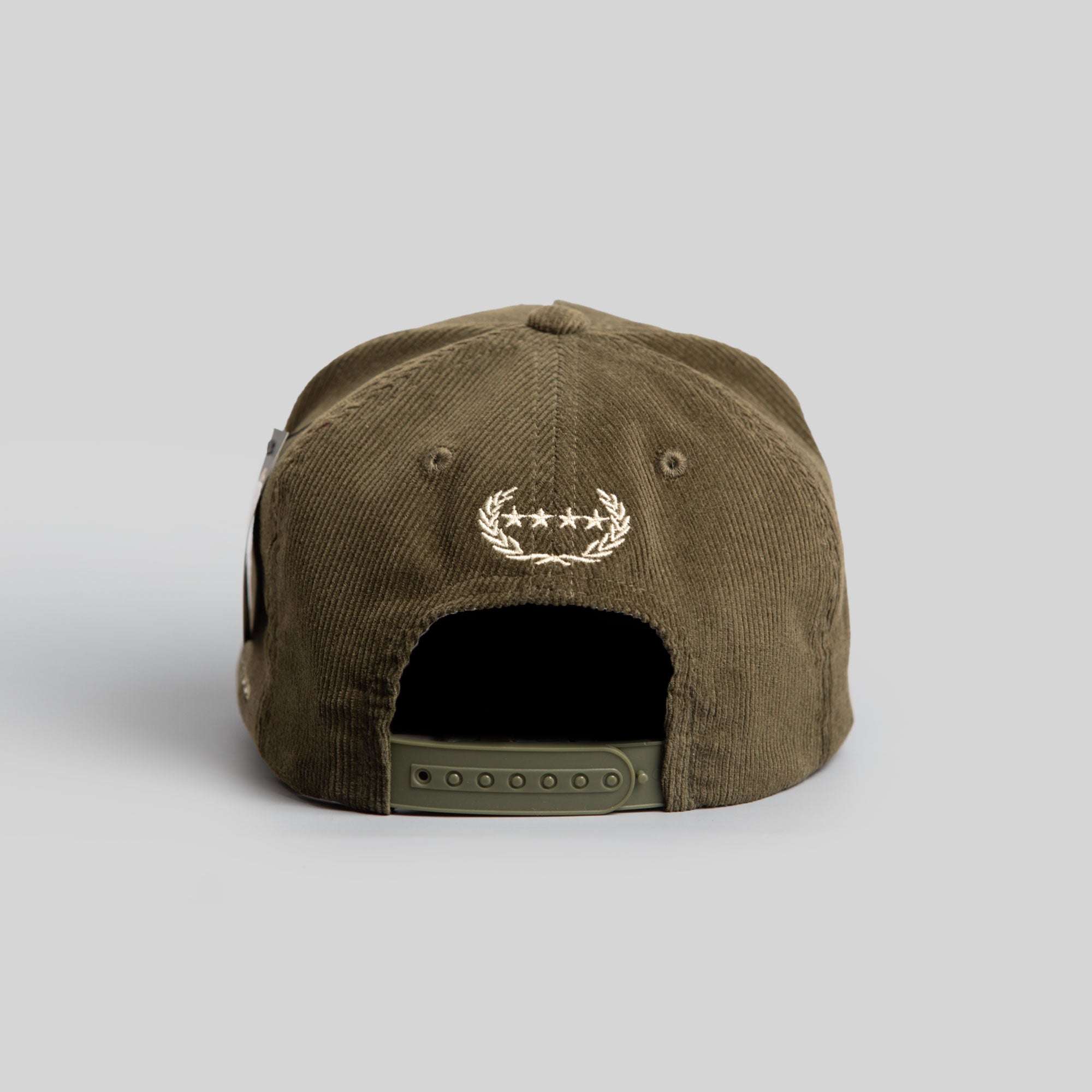 NO F*CKS GIVEN OLIVE CORDUROY TRUCKER HAT