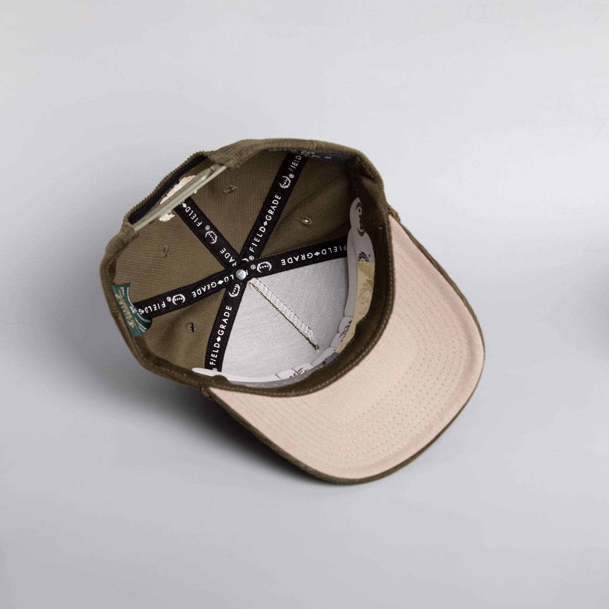 NO F*CKS GIVEN OLIVE CORDUROY TRUCKER HAT