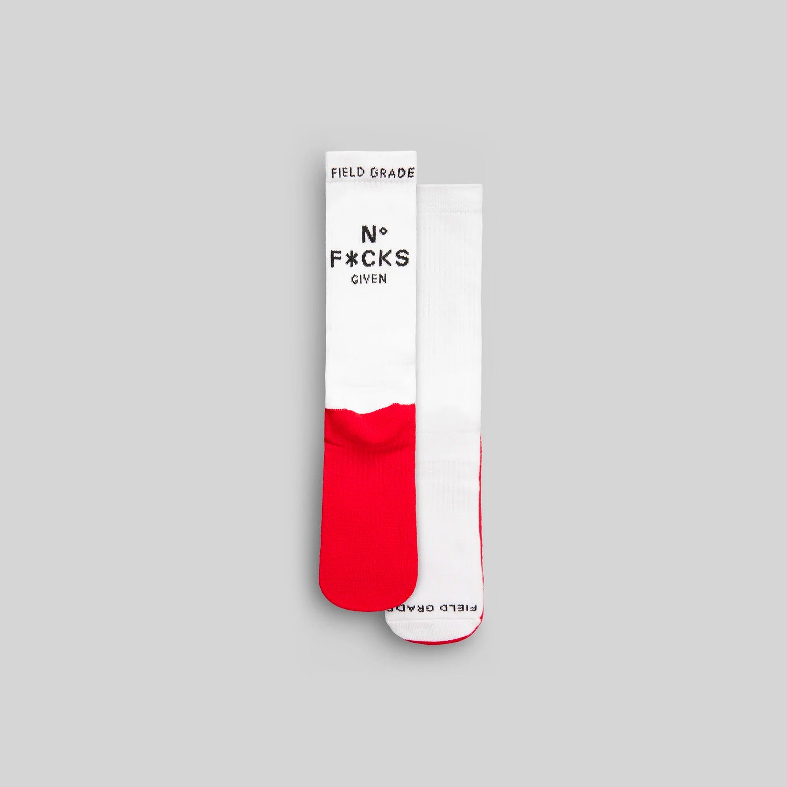 NO F*CKS GIVEN WHITE CUSHIONED CREW SOCK 3 PACK