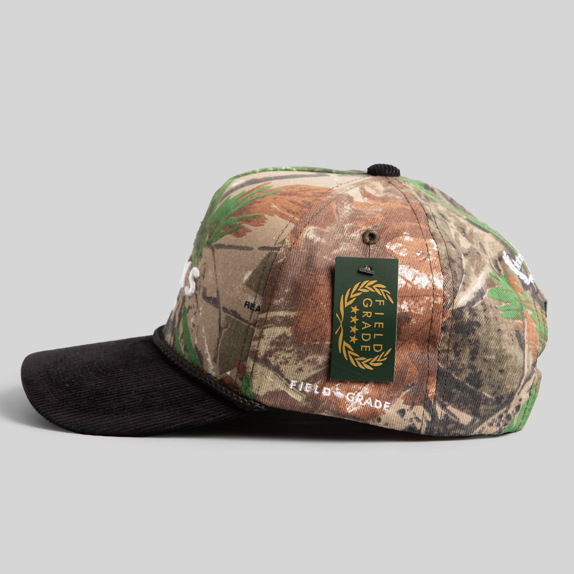 NO F*CKS GIVEN CAMO/BLACK TRUCKER HAT