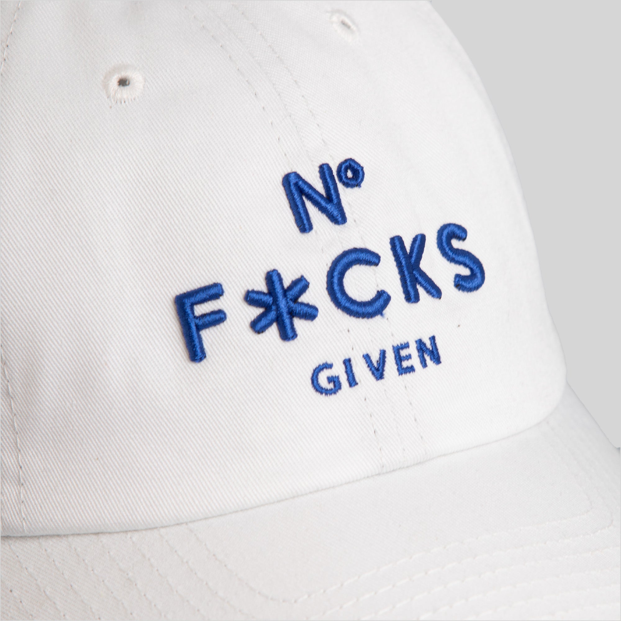 NO F*CKS GIVEN WHITE RELAXED FIT HAT