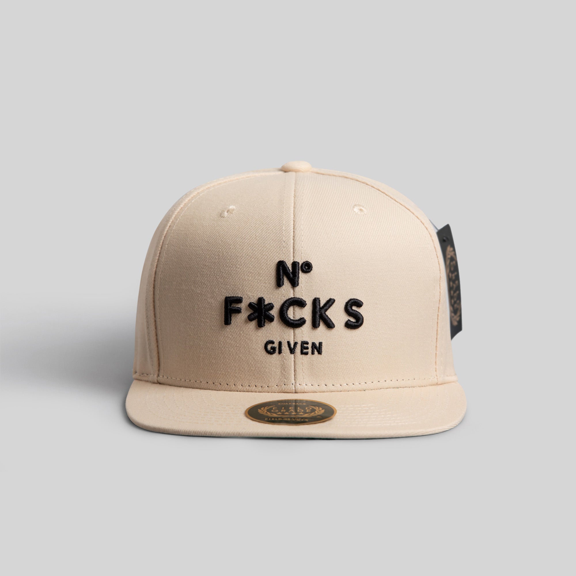 NO F*CKS GIVEN SAND SNAPBACK HAT