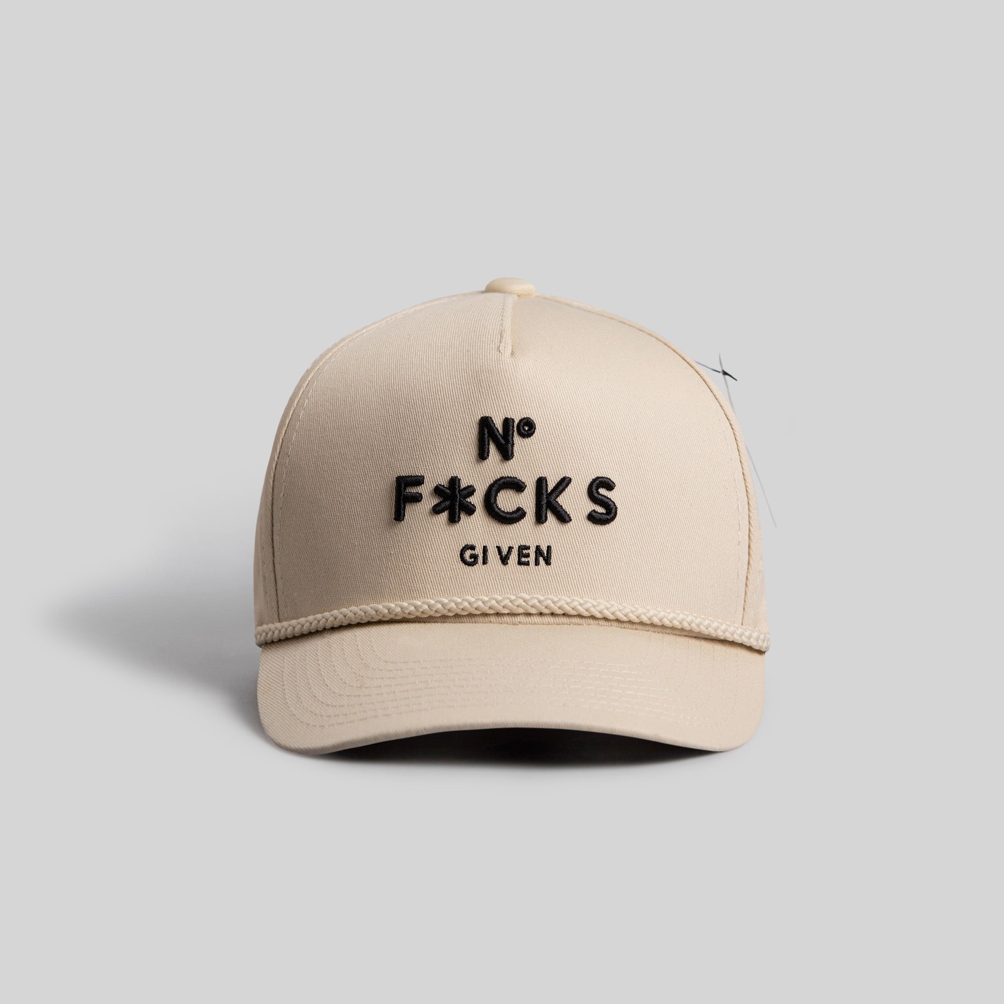 NO F*CKS GIVEN SAND TRUCKER HAT