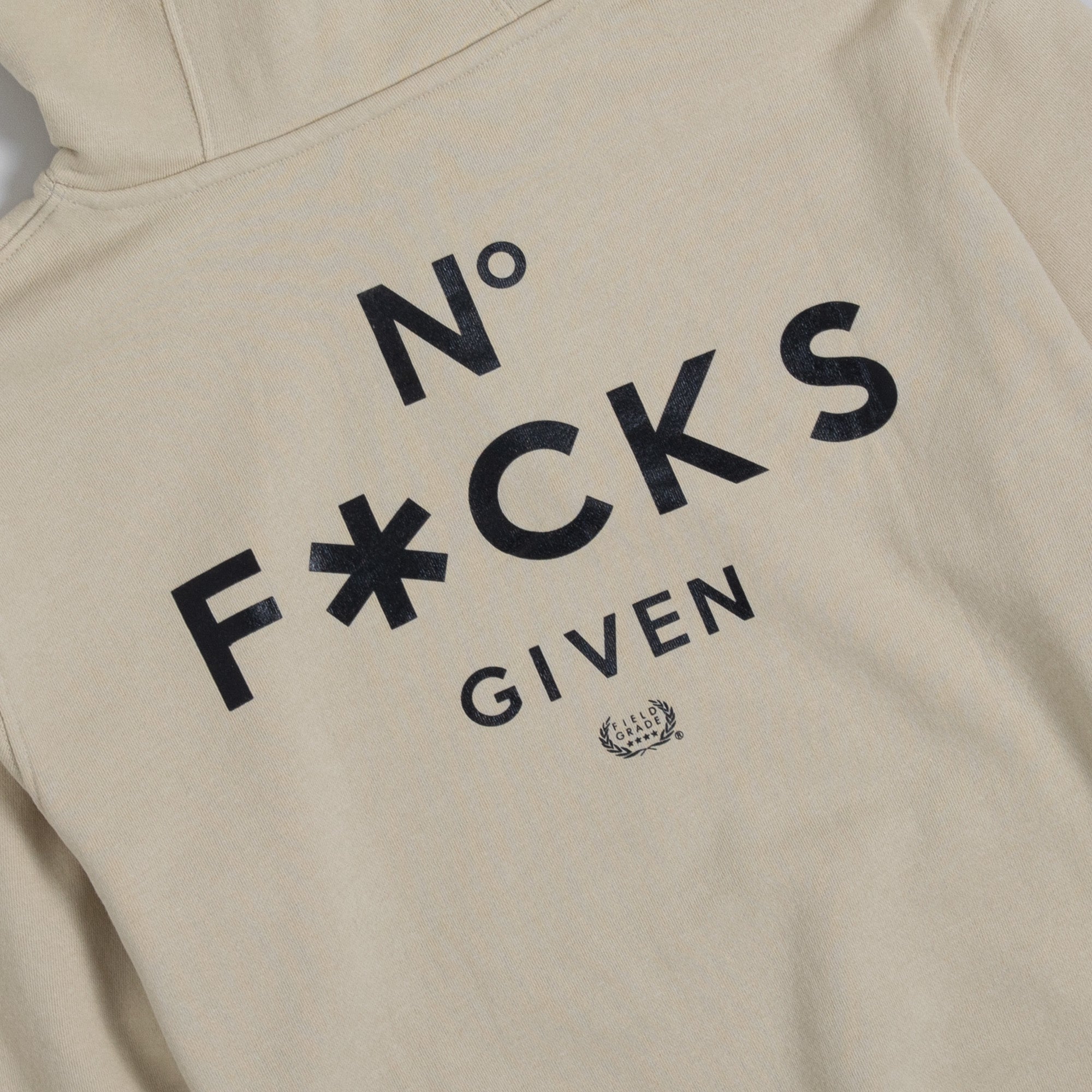 FG CHAMPS NO F*CKS GIVEN SAND POLY COTTON HOODIE