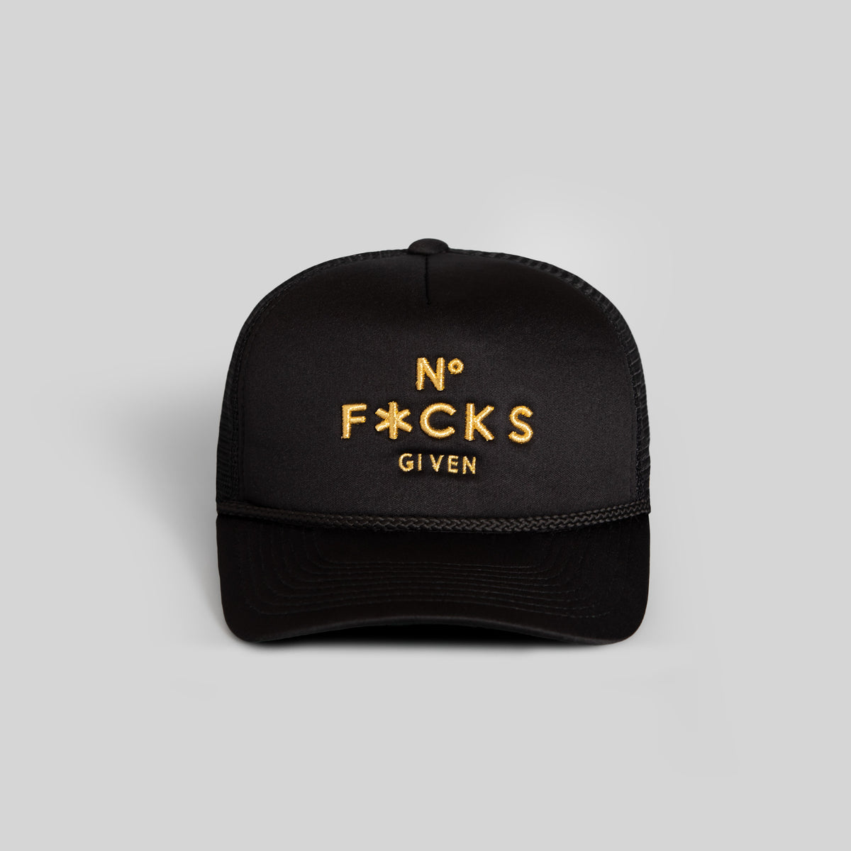 Funny No F*CKS GIVEN Black and Gold Trucker Hat NO F*CKS GIVEN BLACK GOLD FOAM TRUCKER HAT main image 3