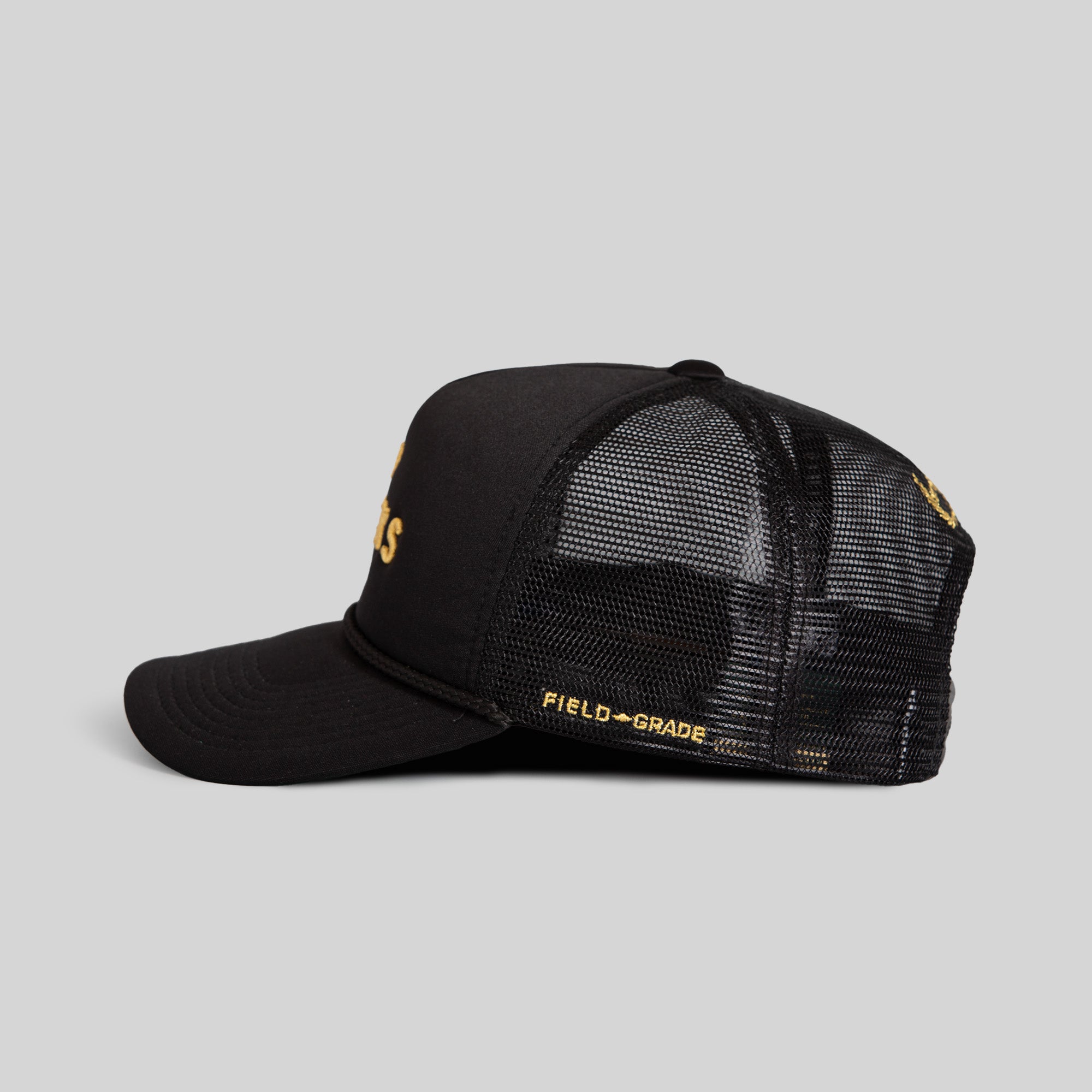 NO F*CKS GIVEN BLACK GOLD FOAM TRUCKER HAT