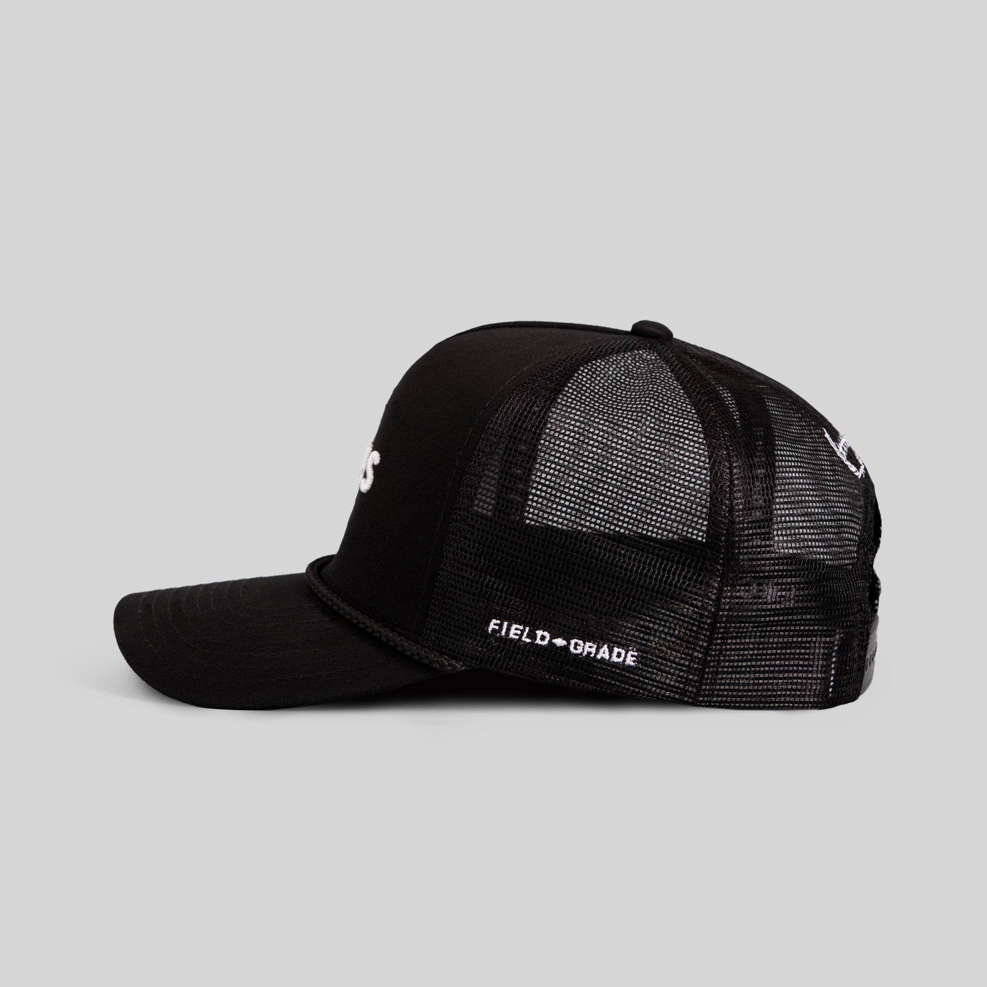NO F*CKS GIVEN BLACK TWILL MESHBACK TRUCKER HAT