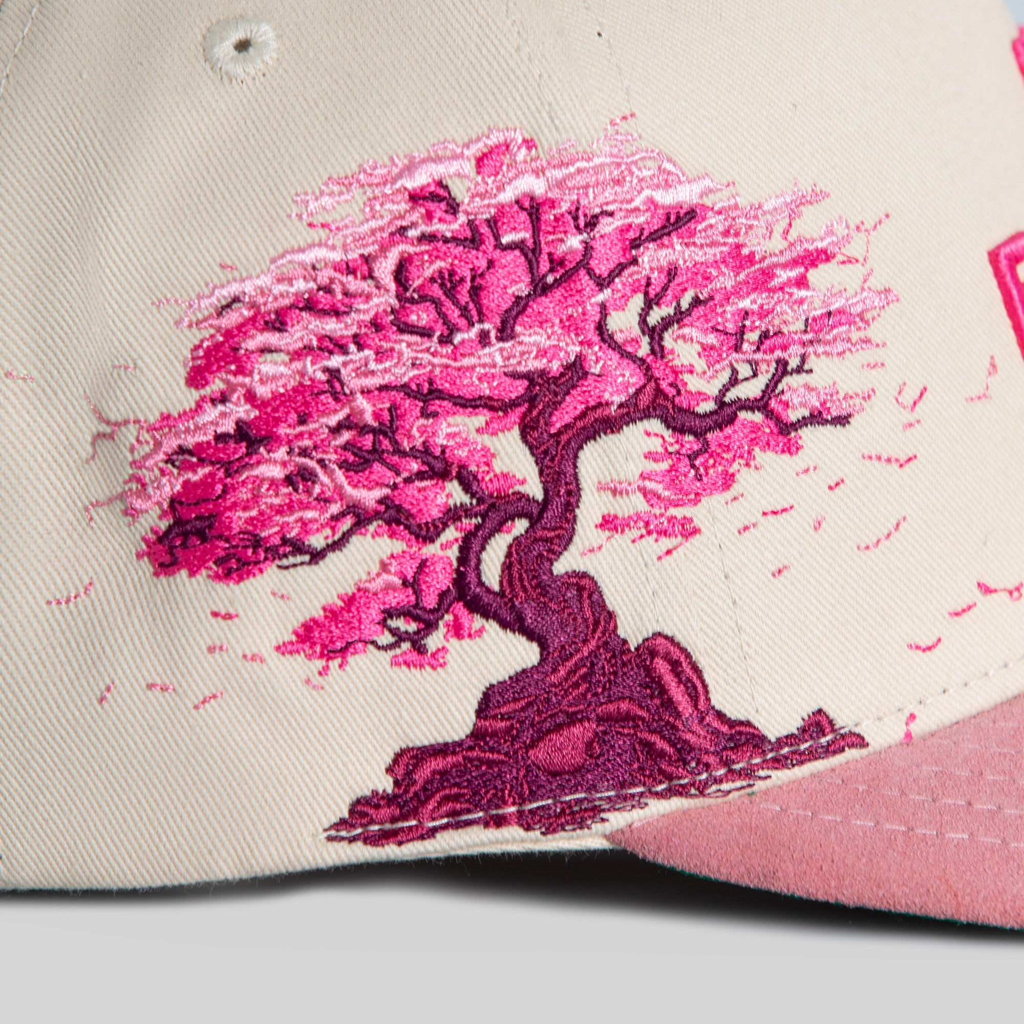NO F*CKS GIVEN CHERRY BLOSSOM TWILL SUEDE TRUCKER