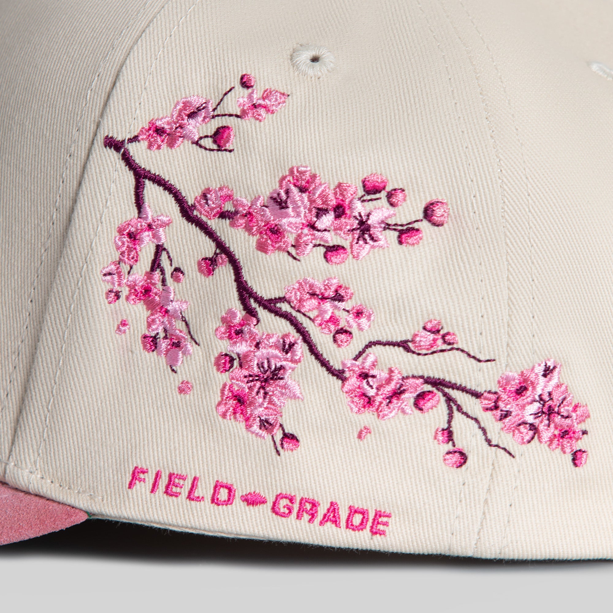 NO F*CKS GIVEN CHERRY BLOSSOM TWILL SUEDE TRUCKER