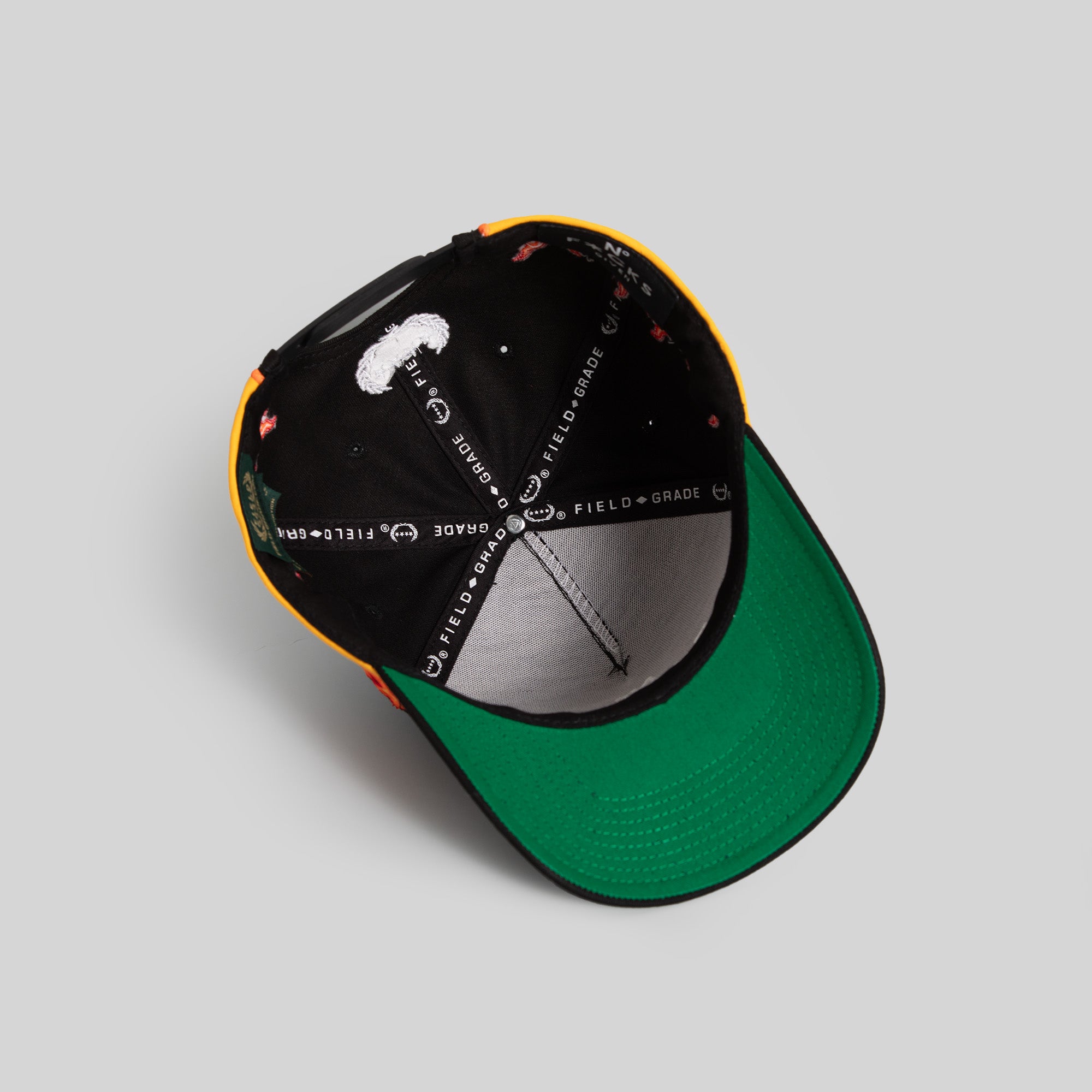 NO F*CKS GIVEN FLAMES BLACK TWILL TRUCKER