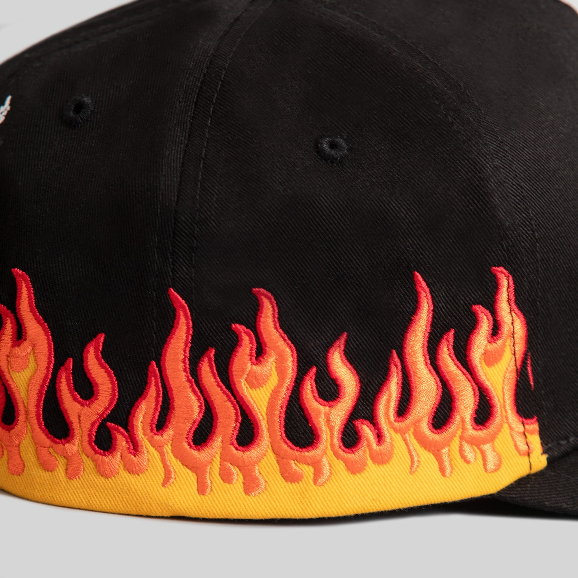 NO F*CKS GIVEN FLAMES BLACK TWILL TRUCKER
