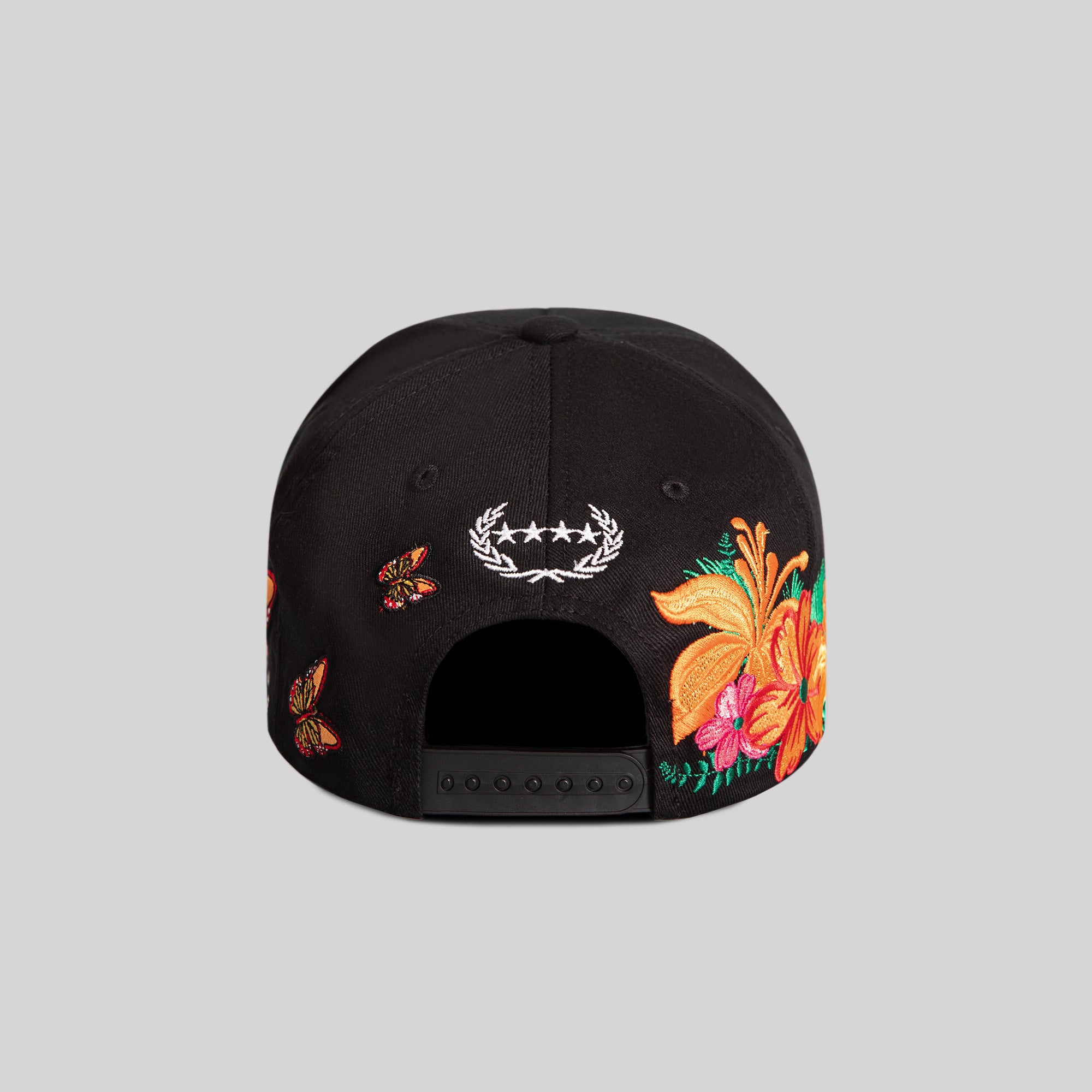 NO F*CKS GIVEN FLORAL BLACK TWILL TRUCKER