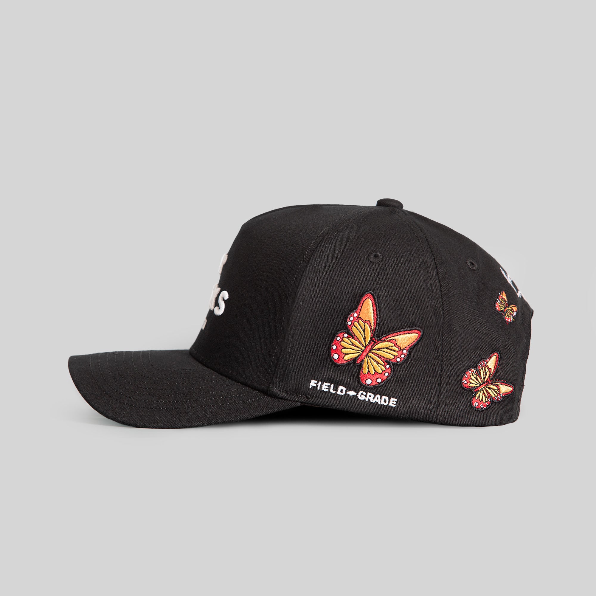 NO F*CKS GIVEN FLORAL BLACK TWILL TRUCKER