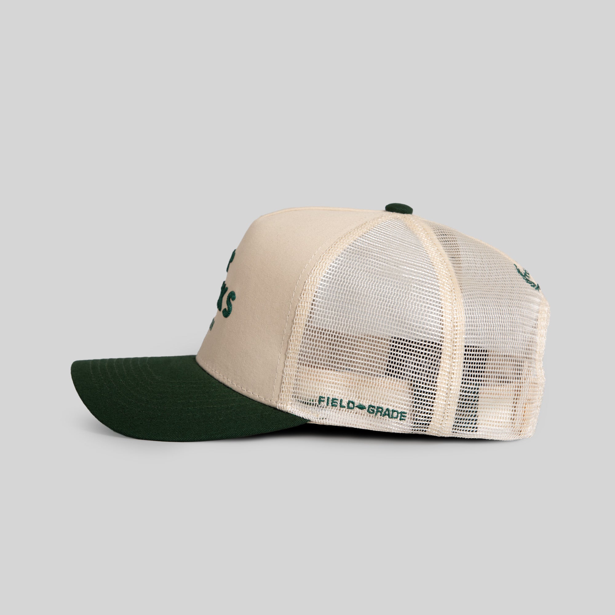 NO F*CKS GIVEN SAND FG GREEN TWILL MESH TRUCKER