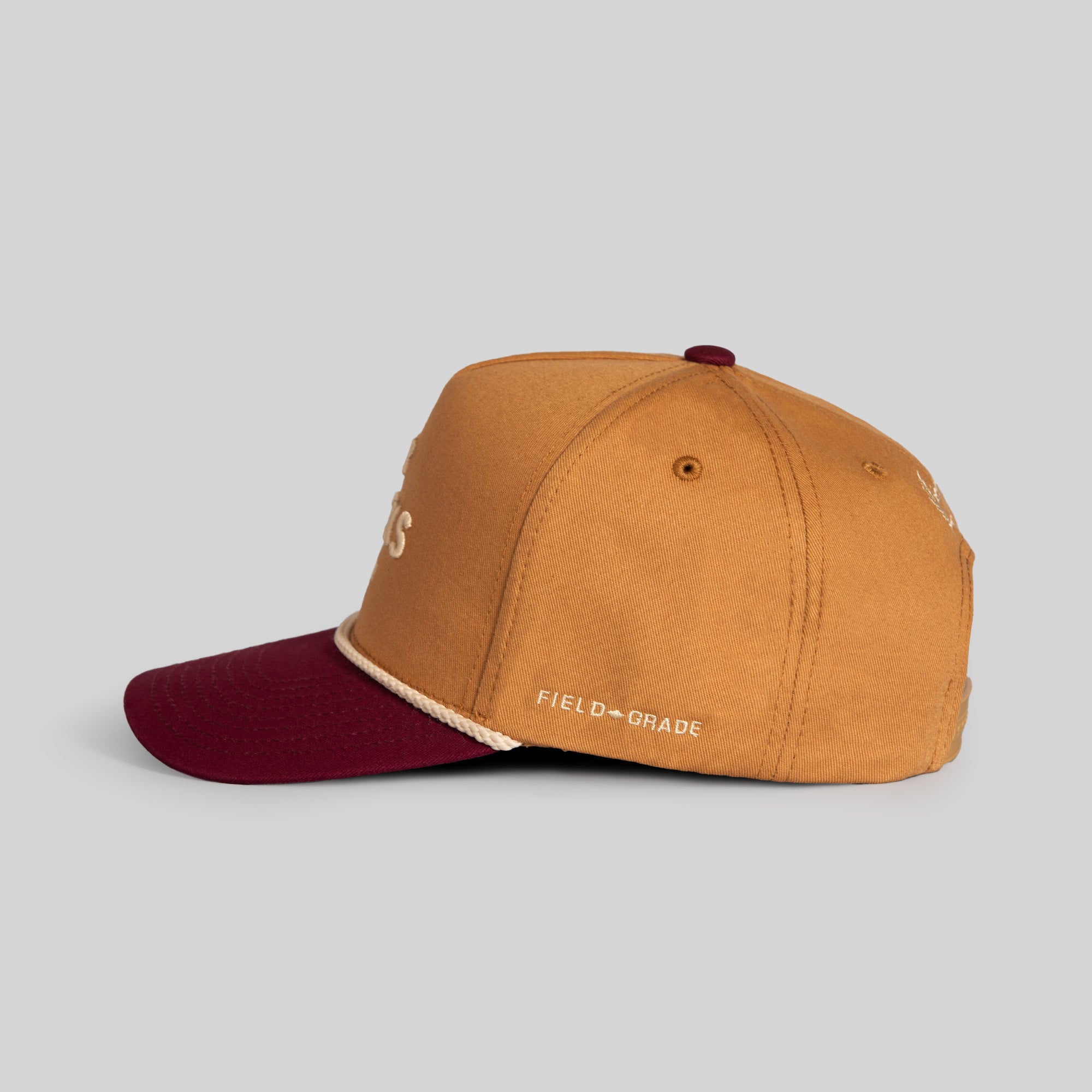 NO F*CKS GIVEN WHEAT BORDEAUX TWILL TRUCKER