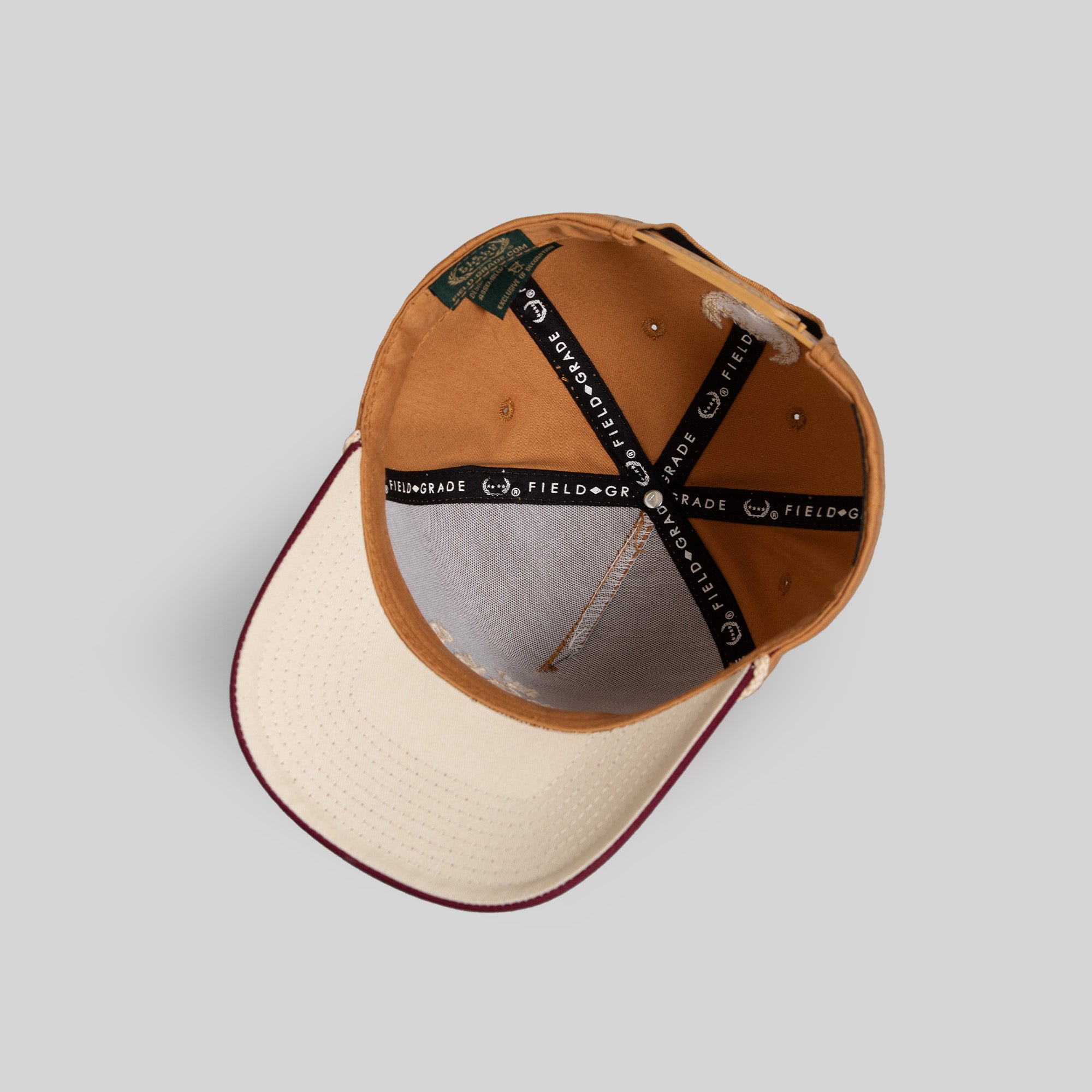 NO F*CKS GIVEN WHEAT BORDEAUX TWILL TRUCKER