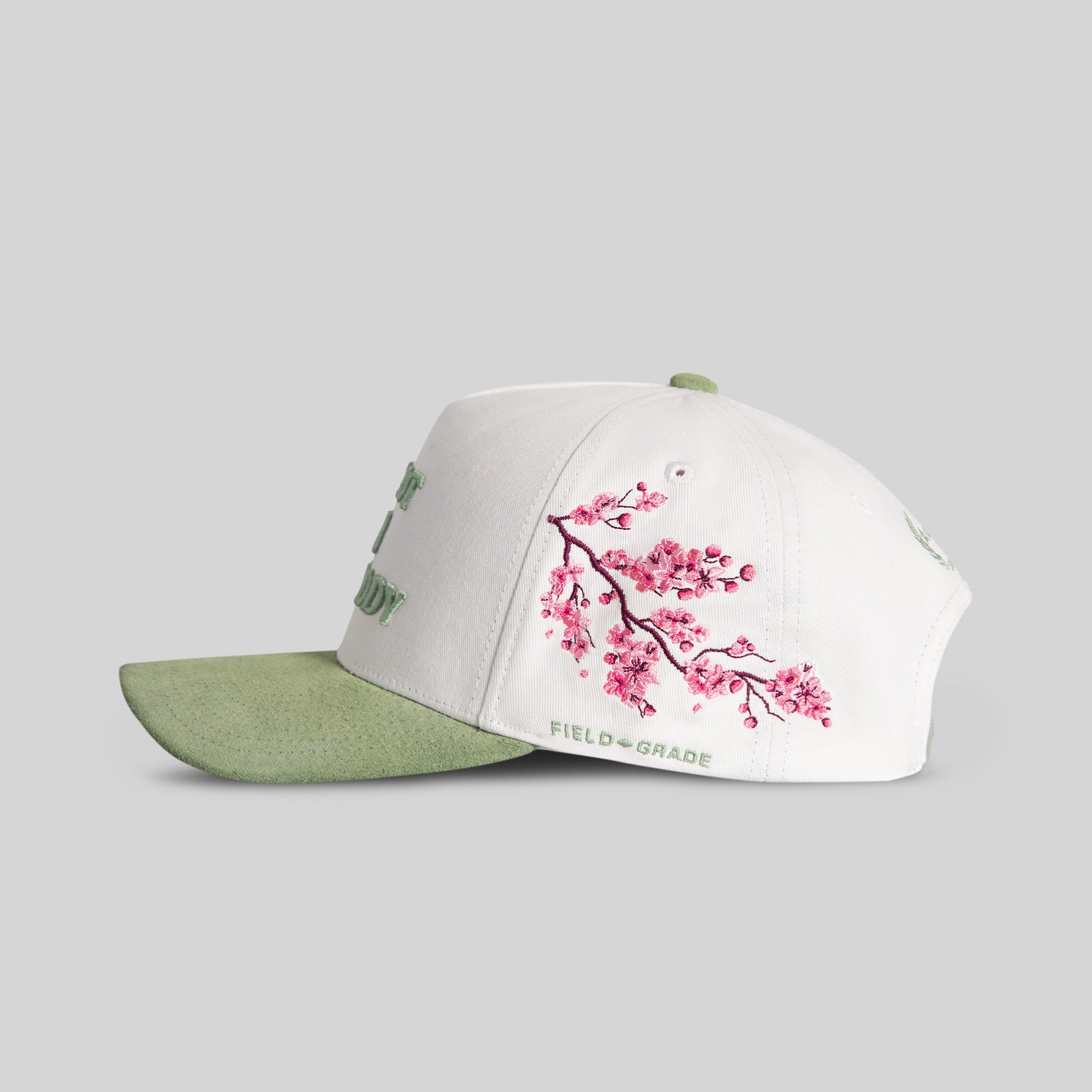 I'M NOT FOR EVERYBODY CHERRY BLOSSOM TWILL SUEDE TRUCKER