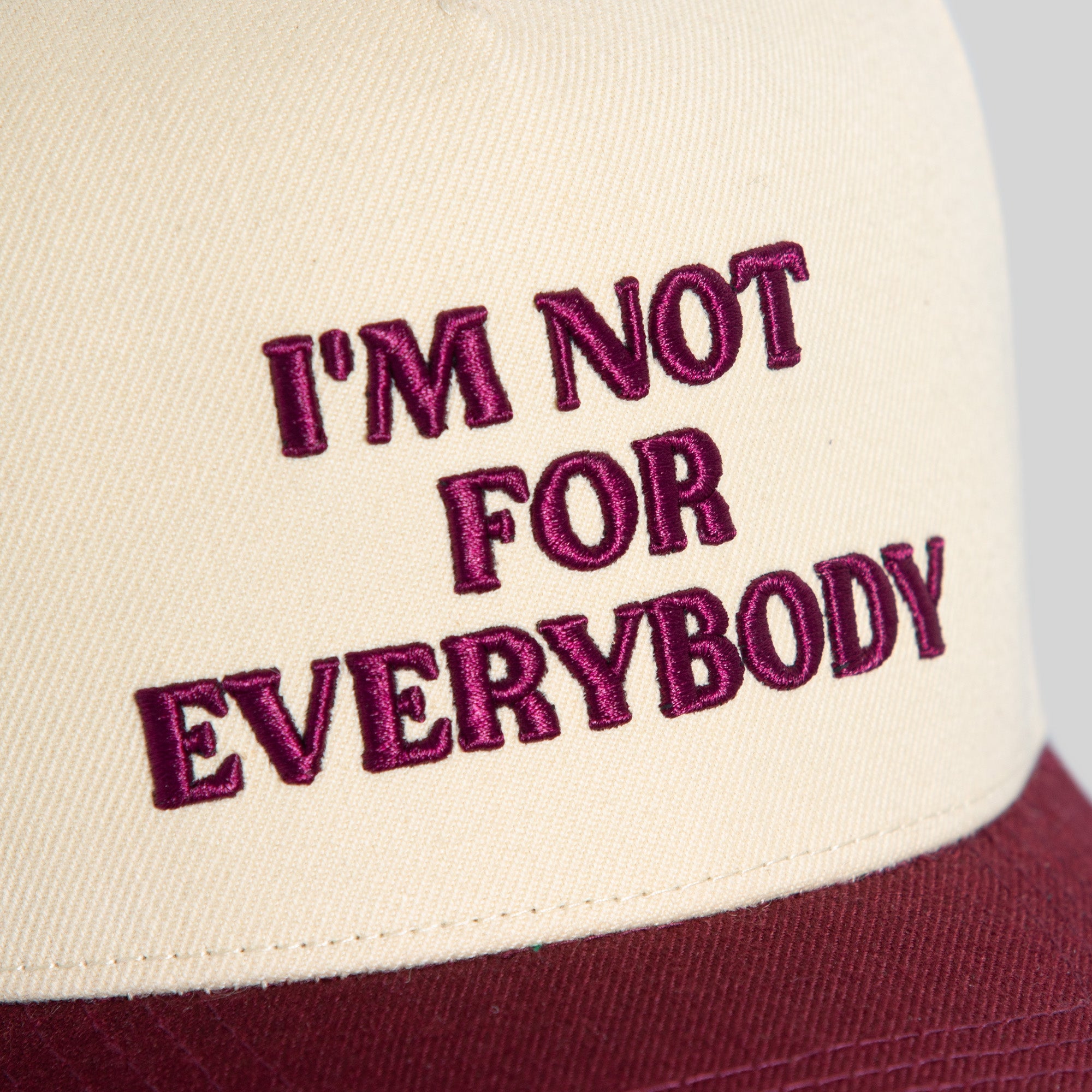 NOT FOR EVERYBODY SAND BORDEAUX WOOL TRUCKER
