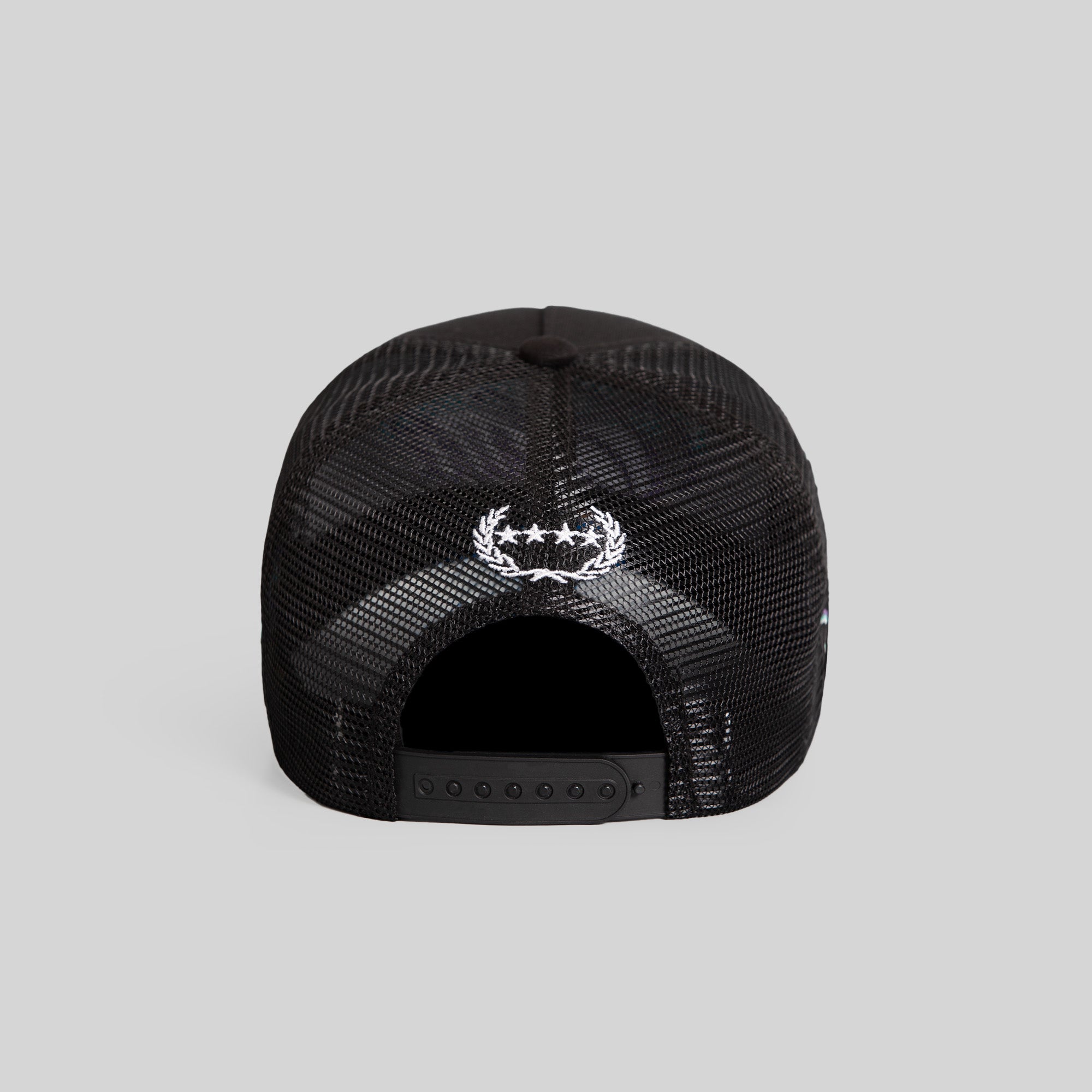PLAYERS CLUB BLACK TWILL MESH TRUCKER